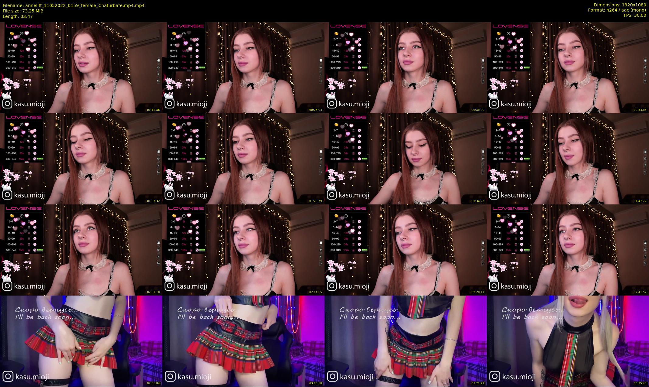 annelitt — 4 minute Chaturbate female cam show recording, 1080p, May 11, 2022