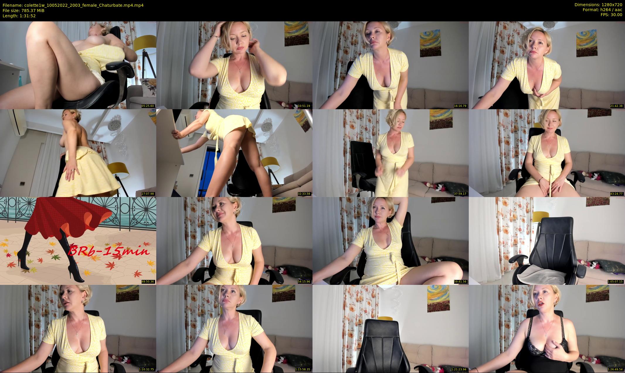colette1w — 92 minute Chaturbate female cam show recording, 720p, May 10, 2022