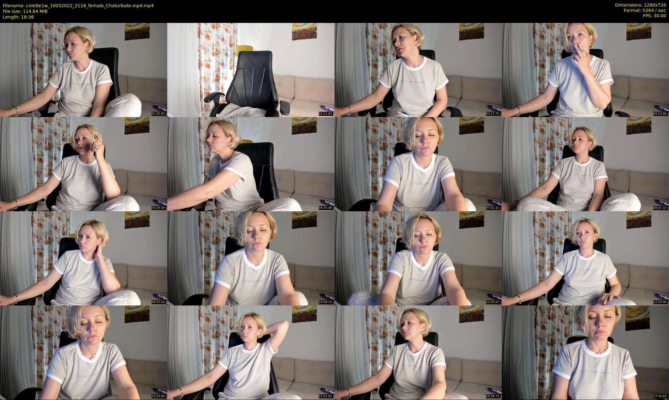 colette1w — 19 minute Chaturbate female cam show recording, 720p, May 10, 2022