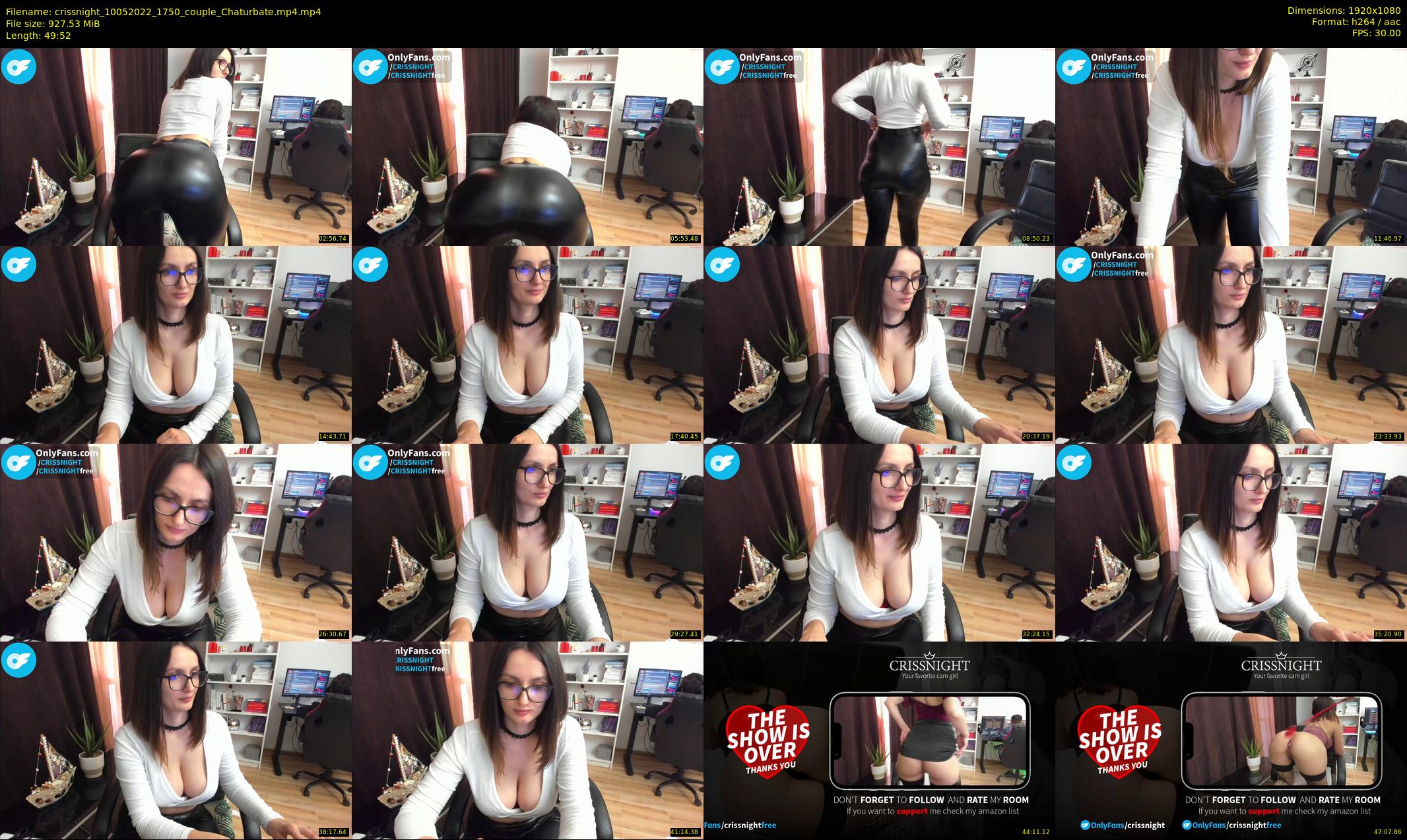 crissnight — 50 minute Chaturbate female cam show recording, 1080p, May 10, 2022