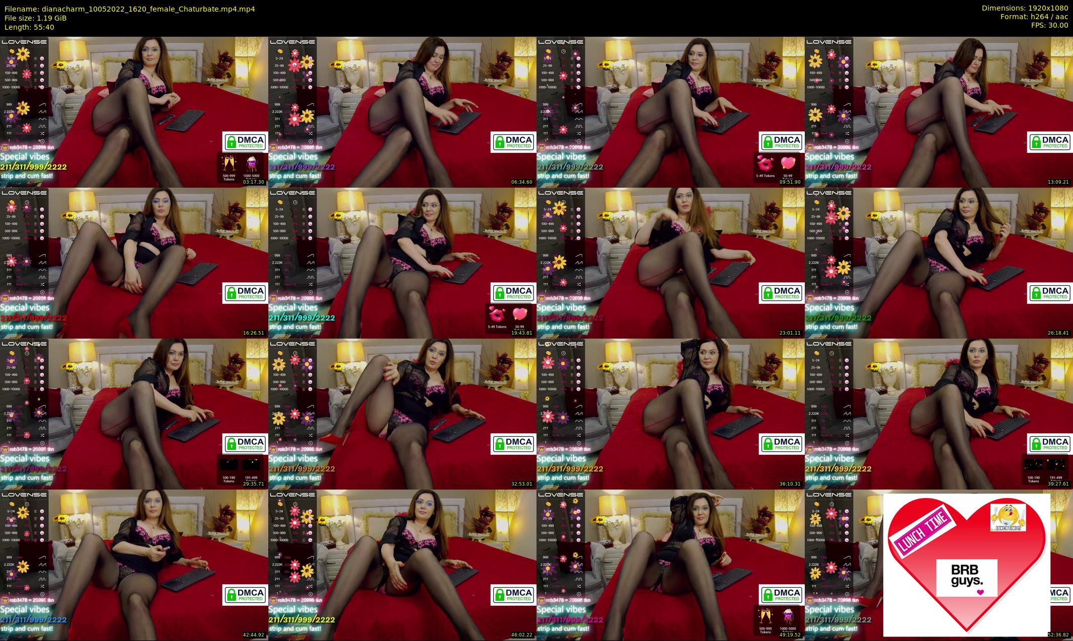 dianacharm — 56 minute Chaturbate female cam show recording, 1080p, May 10, 2022