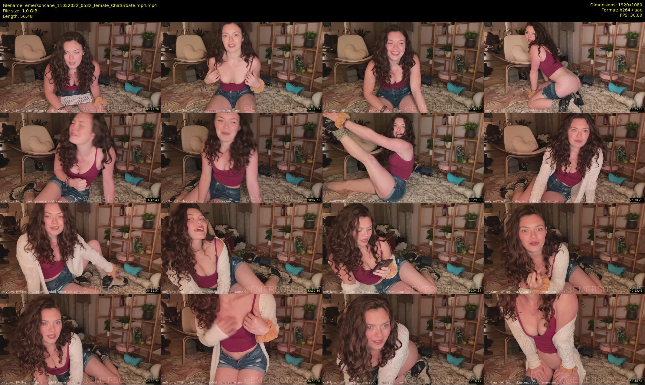 emersoncane — 57 minute Chaturbate female cam show recording, 1080p, May 11, 2022