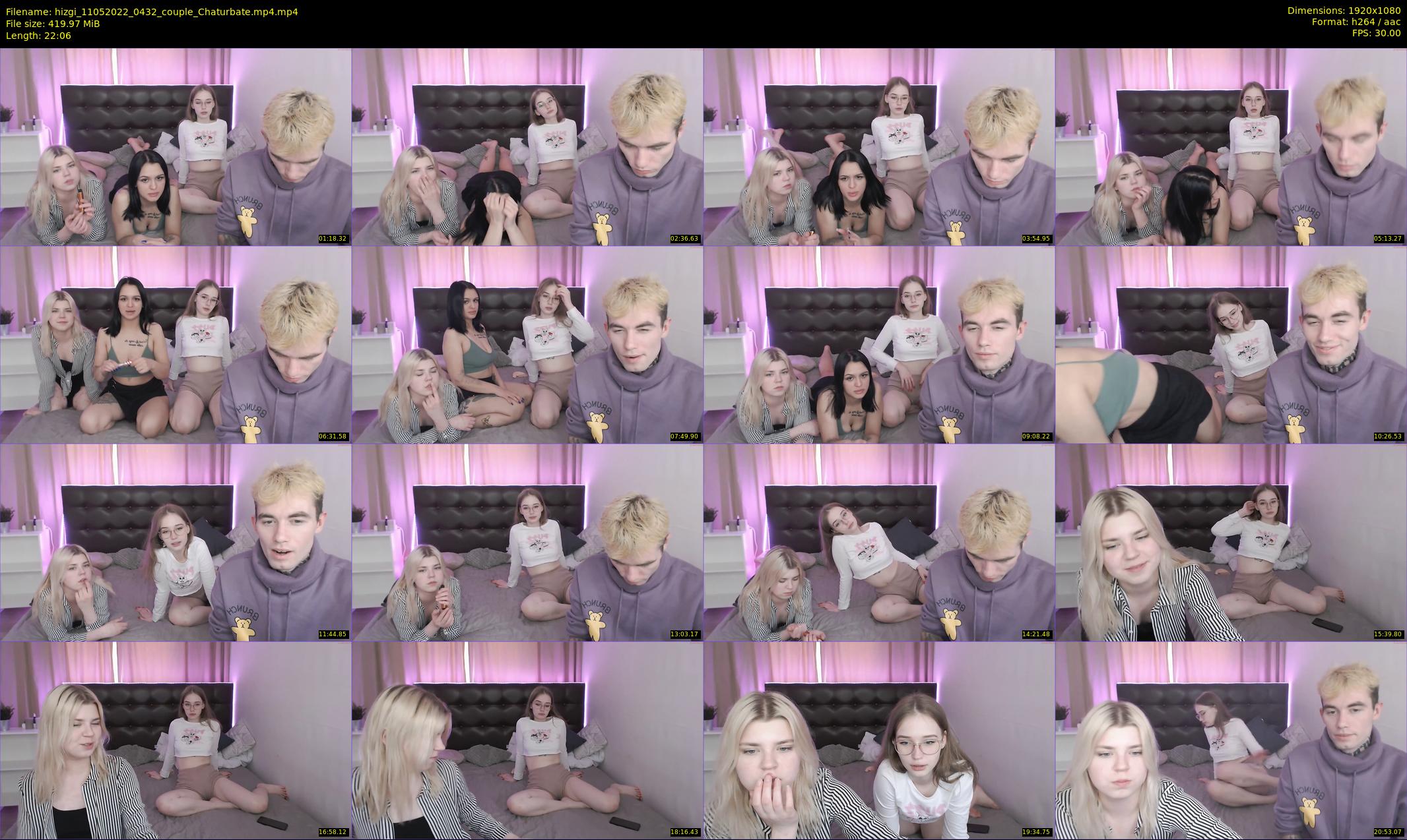 hizgi — 23 minute Chaturbate couple cam show recording, 1080p, May 11, 2022
