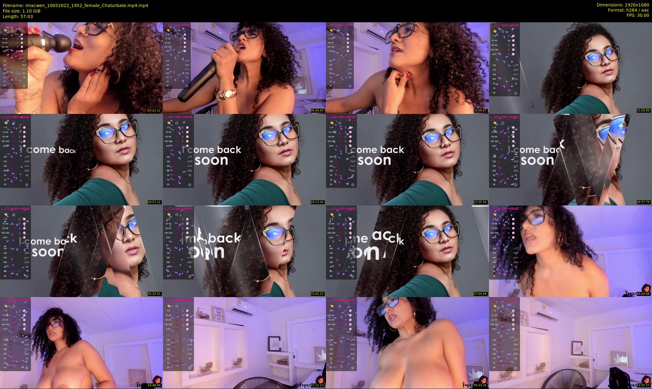 imacwen — 58 minute Chaturbate female cam show recording, 1080p, May 10, 2022