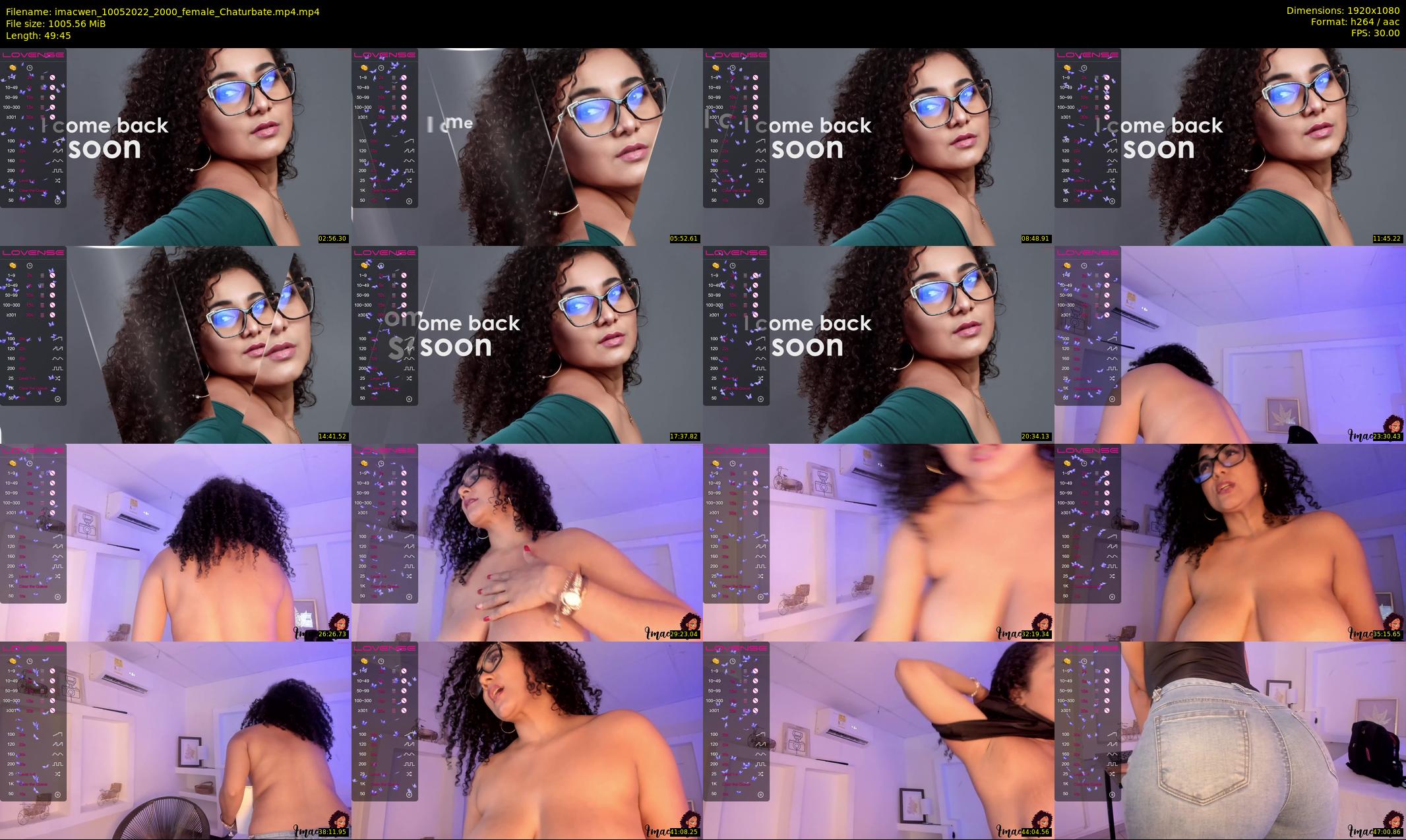 imacwen — 50 minute Chaturbate female cam show recording, 1080p, May 10, 2022