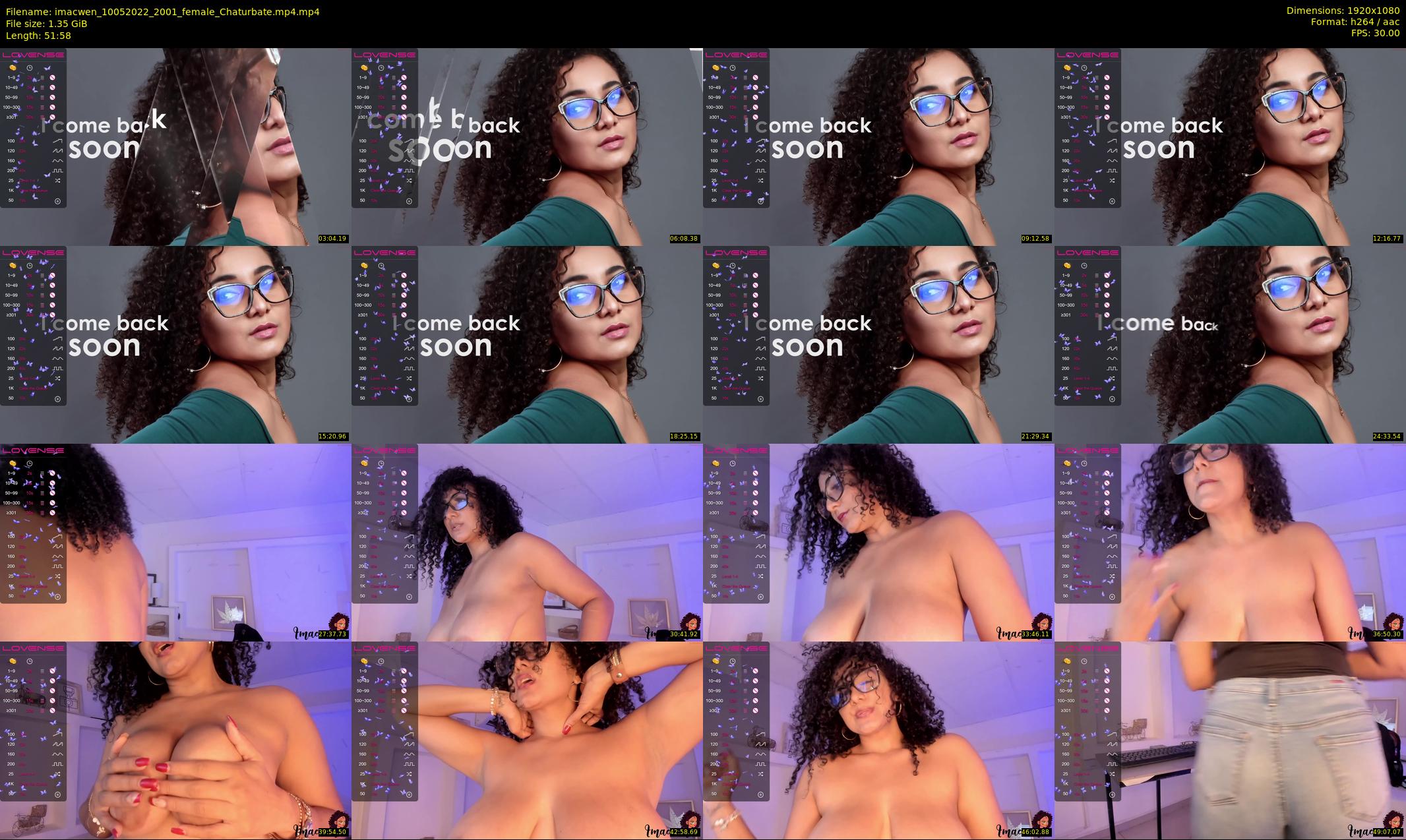 imacwen — 52 minute Chaturbate female cam show recording, 1080p, May 10, 2022