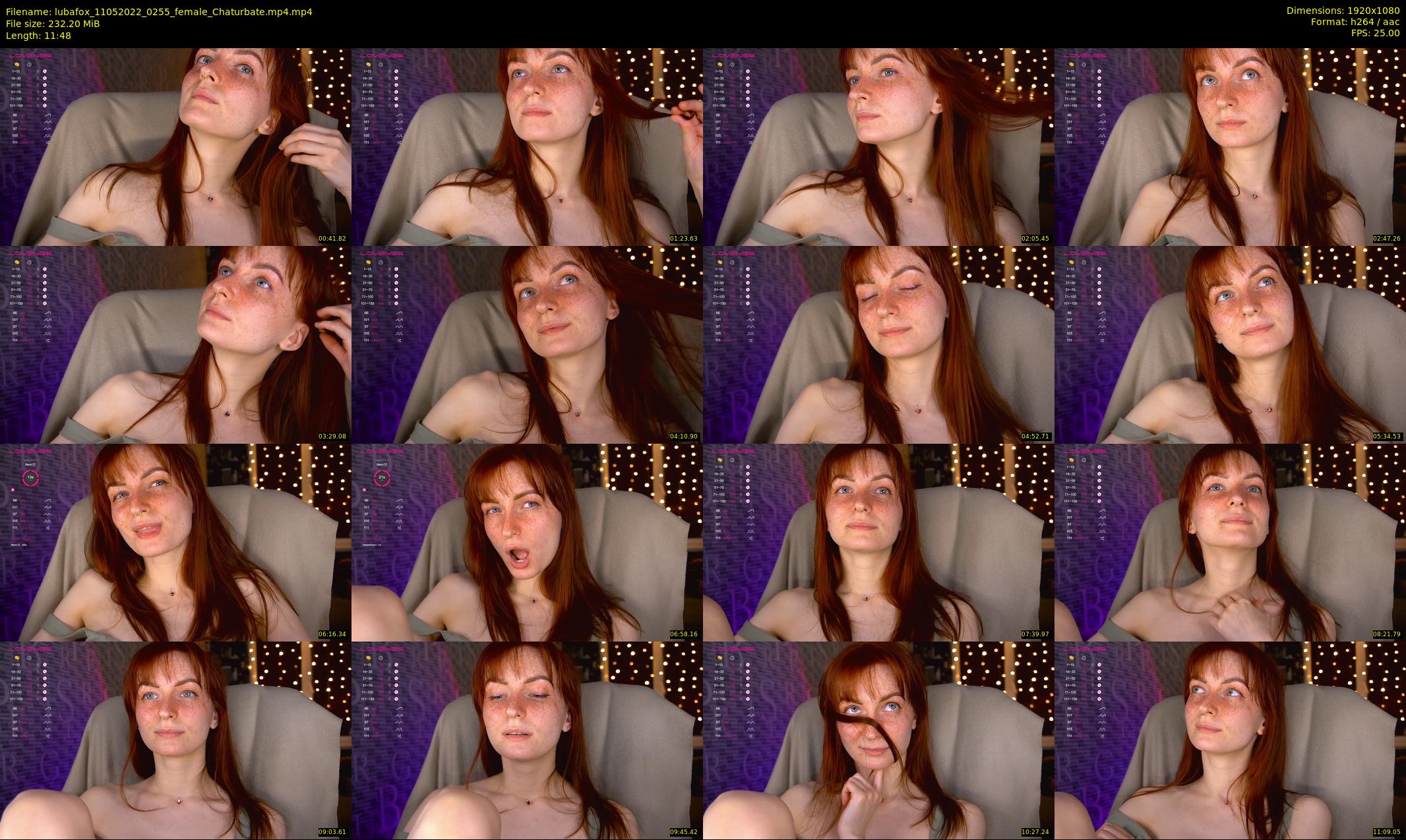 lubafox — 12 minute Chaturbate female cam show recording, 1080p, May 11, 2022