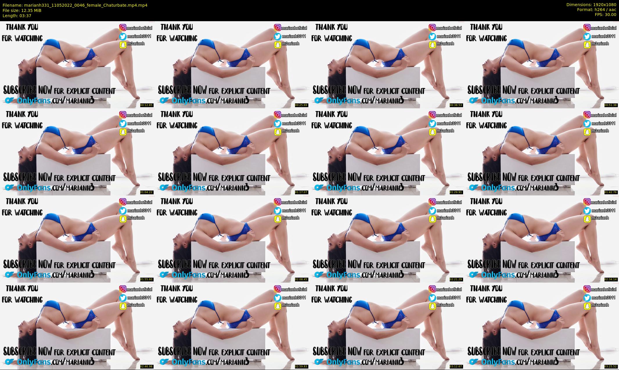 marianh331 — 4 minute Chaturbate female cam show recording, 1080p, May 11, 2022