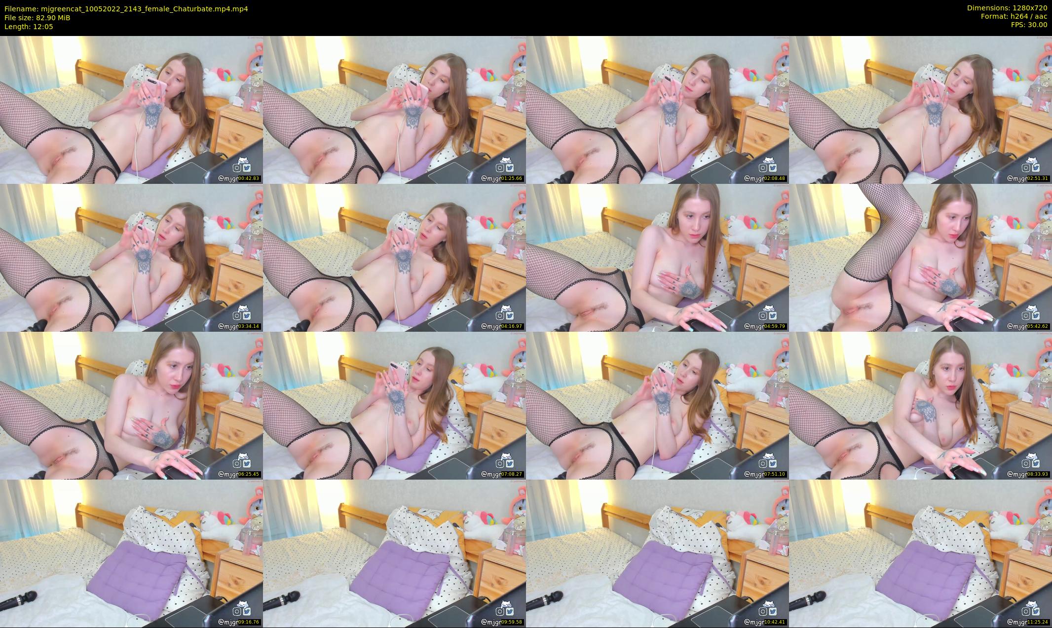 mjgreencat — 13 minute Chaturbate female cam show recording, 720p, May 10, 2022