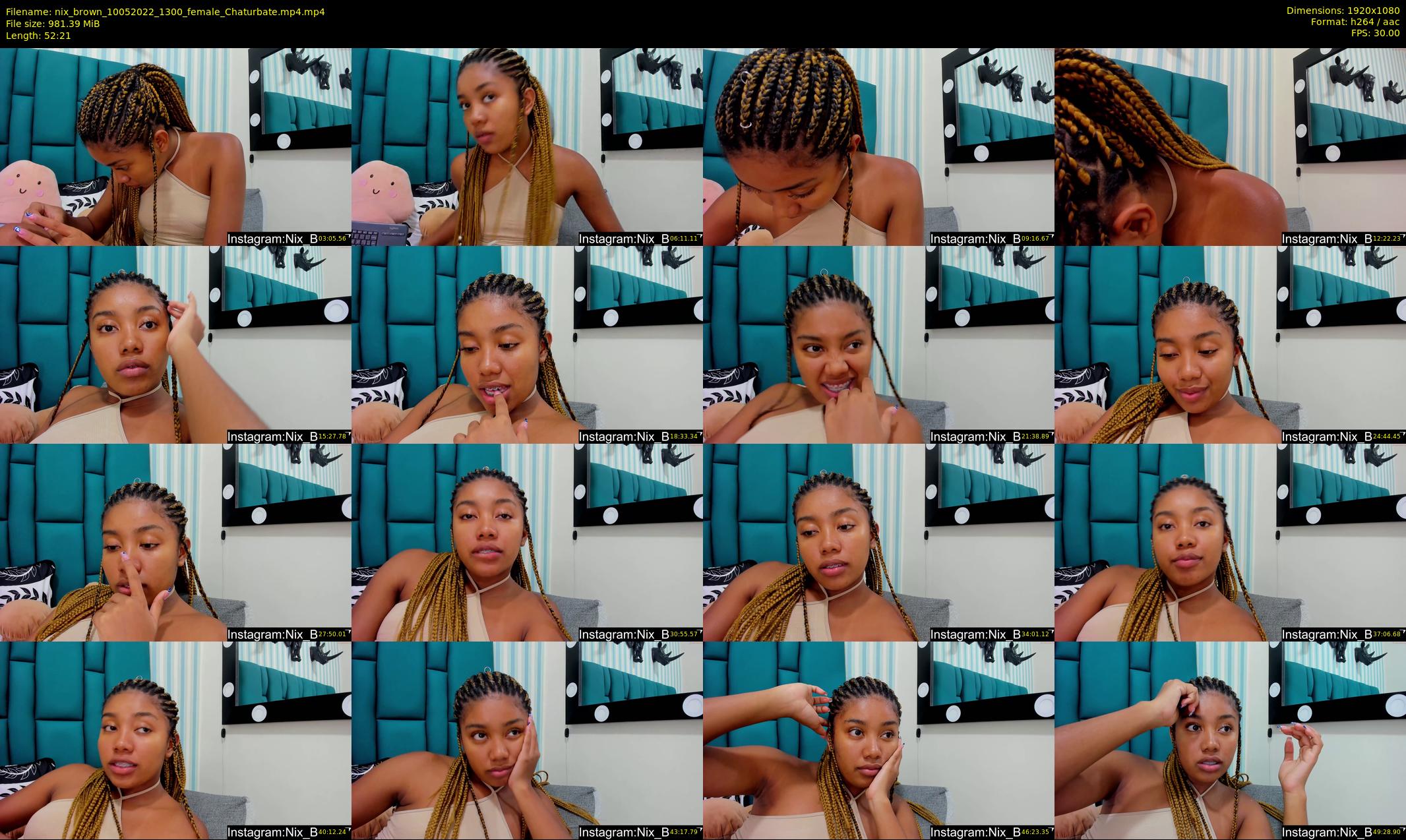 nix_brown — 53 minute Chaturbate female cam show recording, 1080p, May 10, 2022