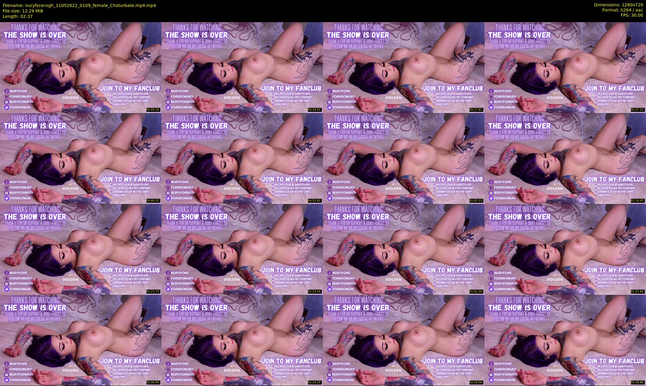 nuryforerogh — 3 minute Chaturbate female cam show recording, 720p, May 11, 2022