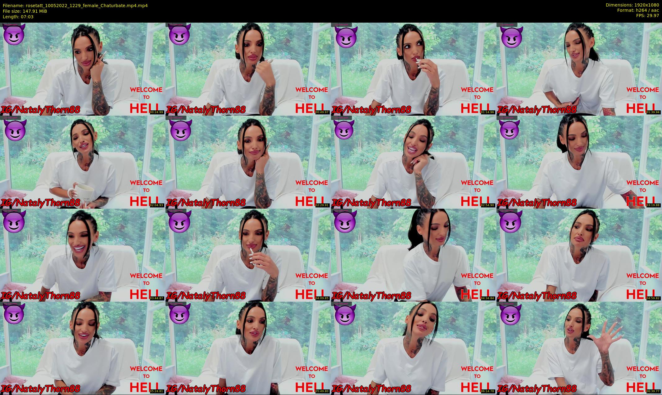 rosetatt — 8 minute Chaturbate female cam show recording, 1080p, May 10, 2022