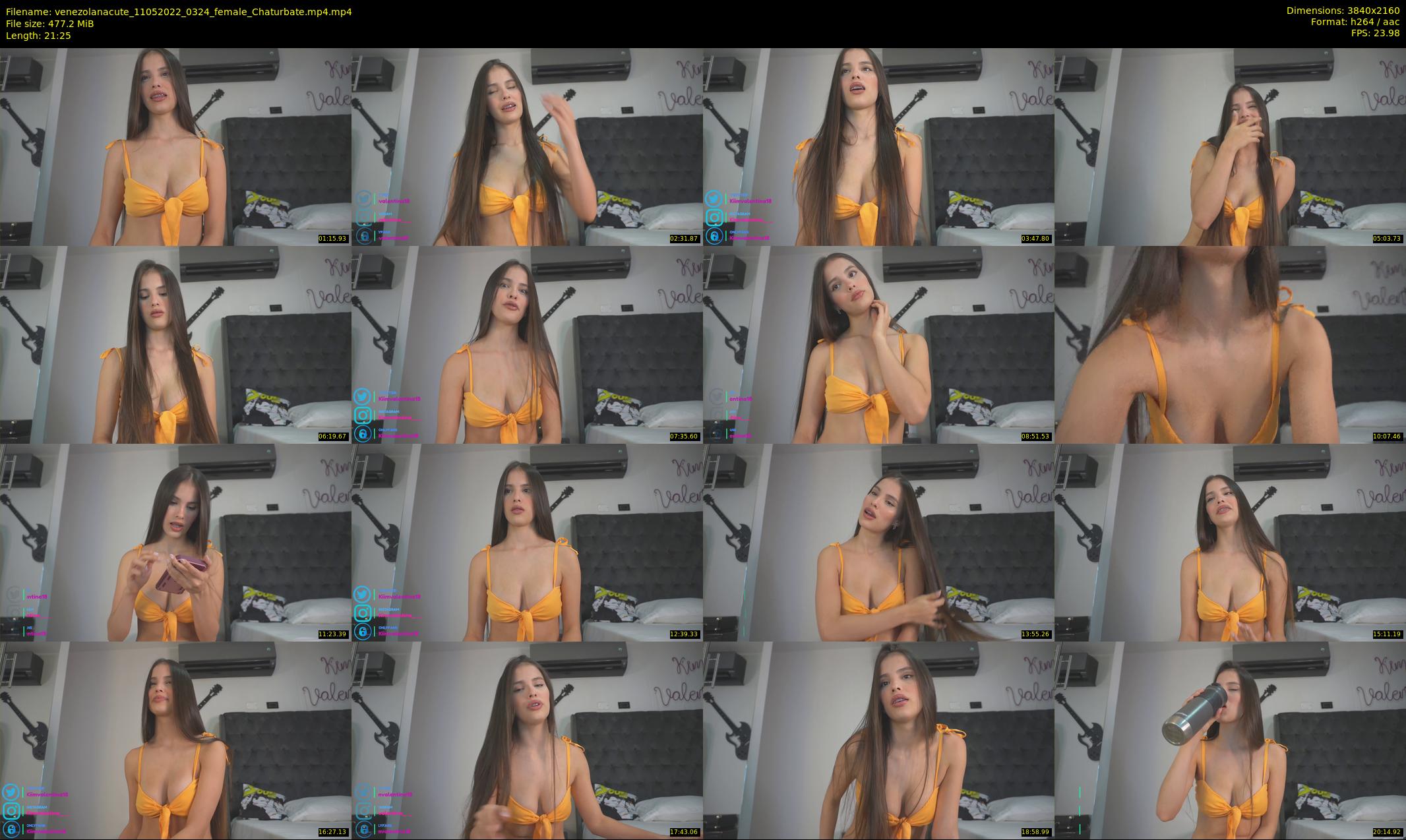 venezolanacute — 22 minute Chaturbate female cam show recording, 4K, May 11, 2022