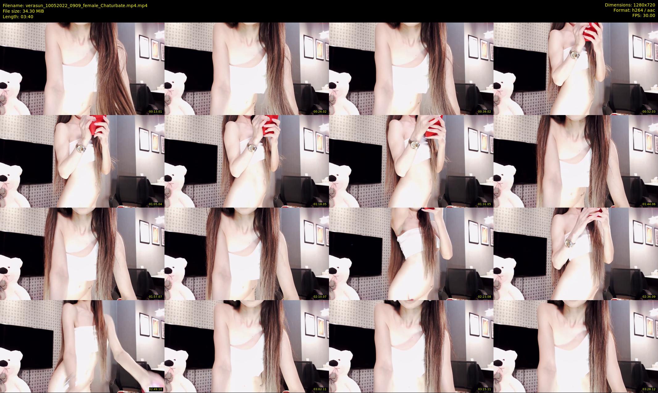 verasun — 4 minute Chaturbate female cam show recording, 720p, May 10, 2022