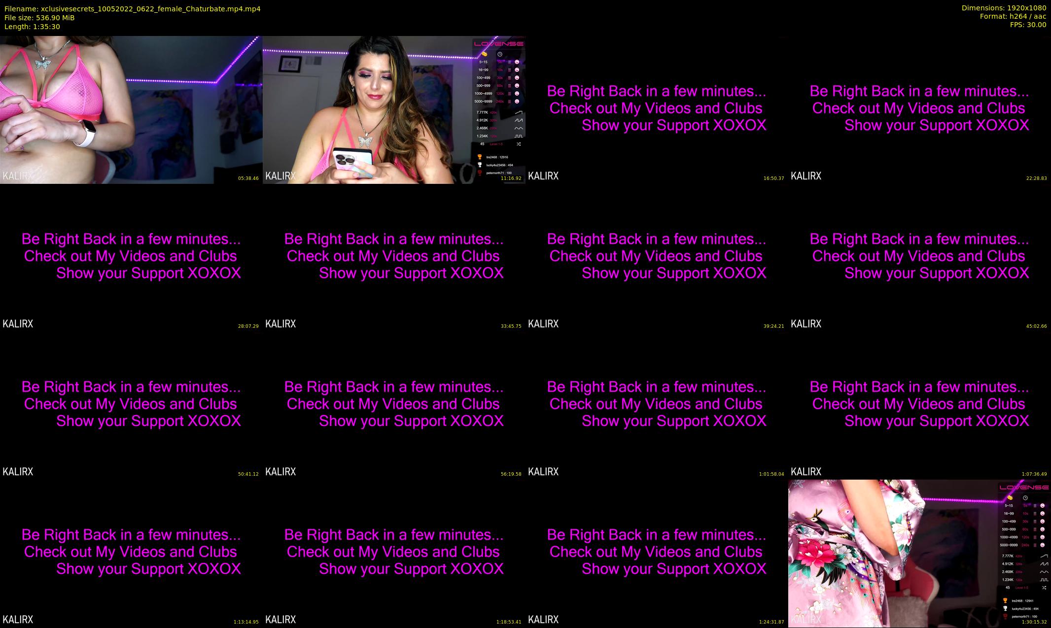xclusivesecrets — 96 minute Chaturbate female cam show recording, 1080p, May 10, 2022
