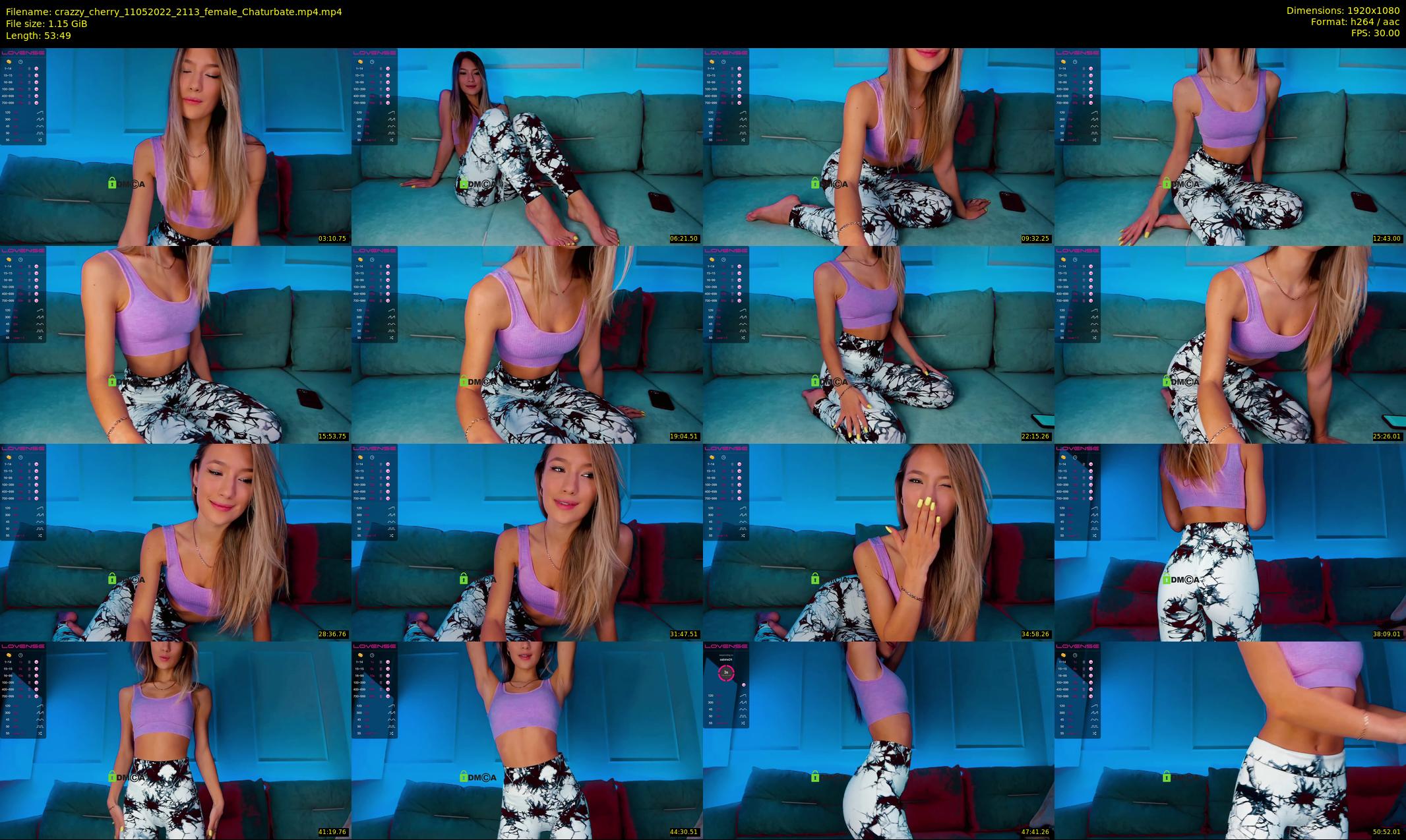 crazzy_cherry — 54 minute Chaturbate female cam show recording, 1080p, May 11, 2022
