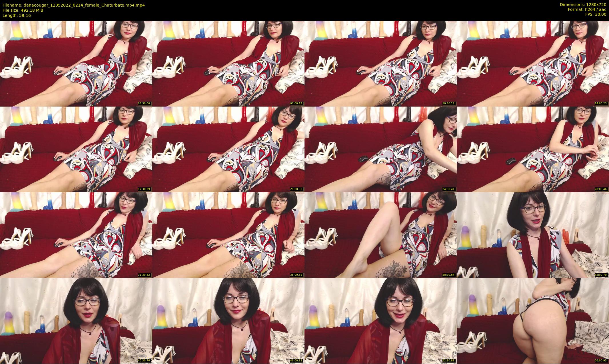 danacougar — 60 minute Chaturbate female cam show recording, 720p, May 12, 2022