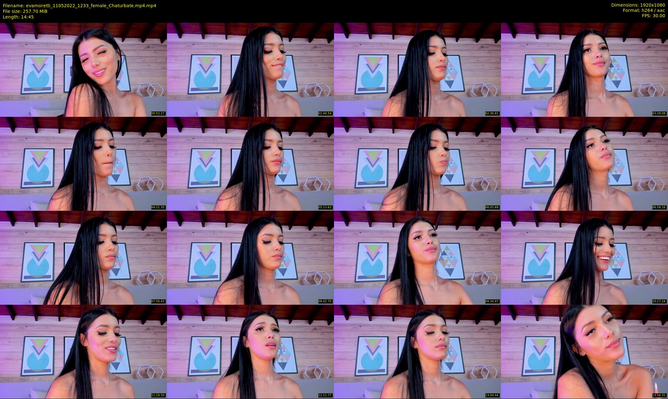 evamoretti — 15 minute Chaturbate female cam show recording, 1080p, May 11, 2022