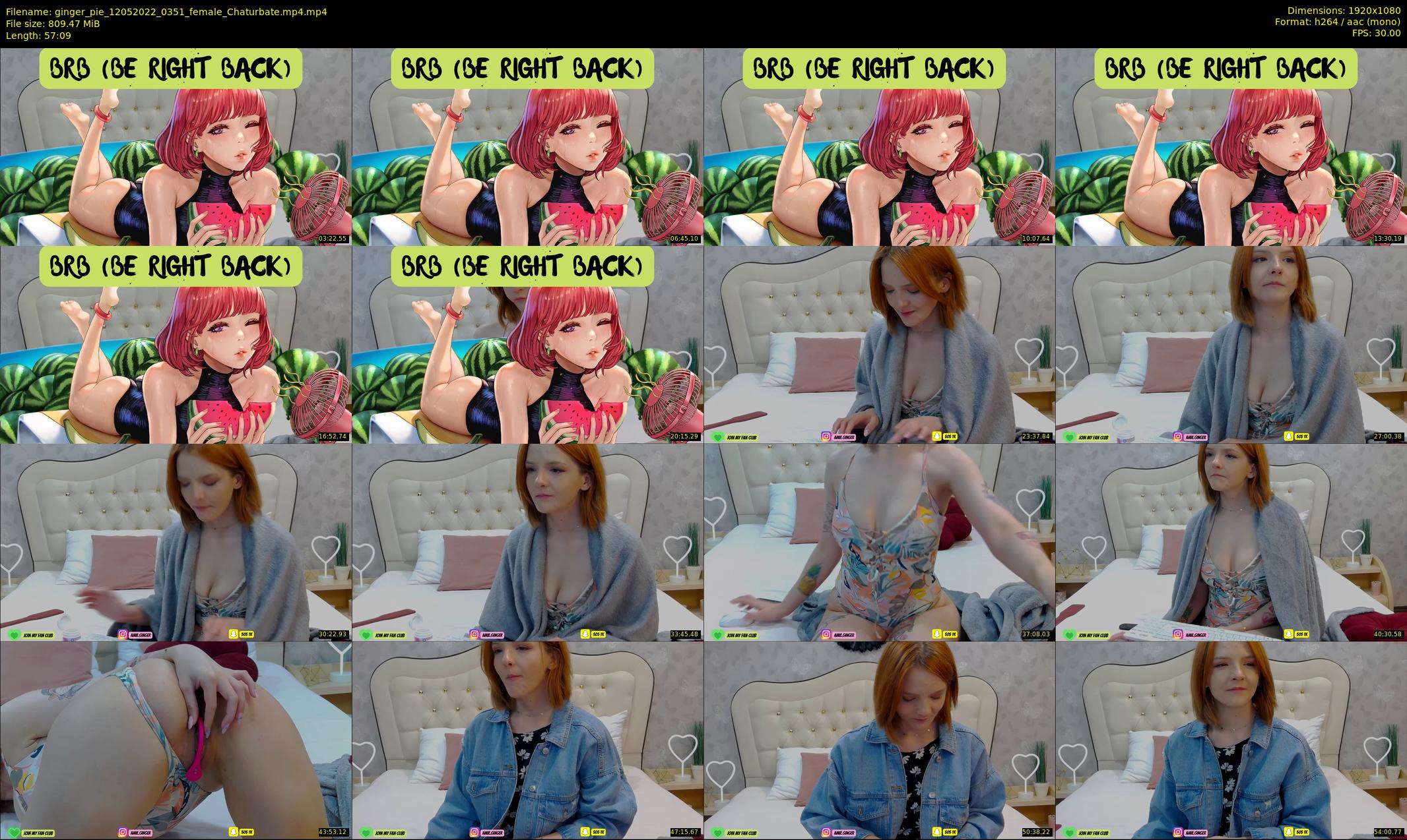 ginger_pie — 58 minute Chaturbate female cam show recording, 1080p, May 12, 2022