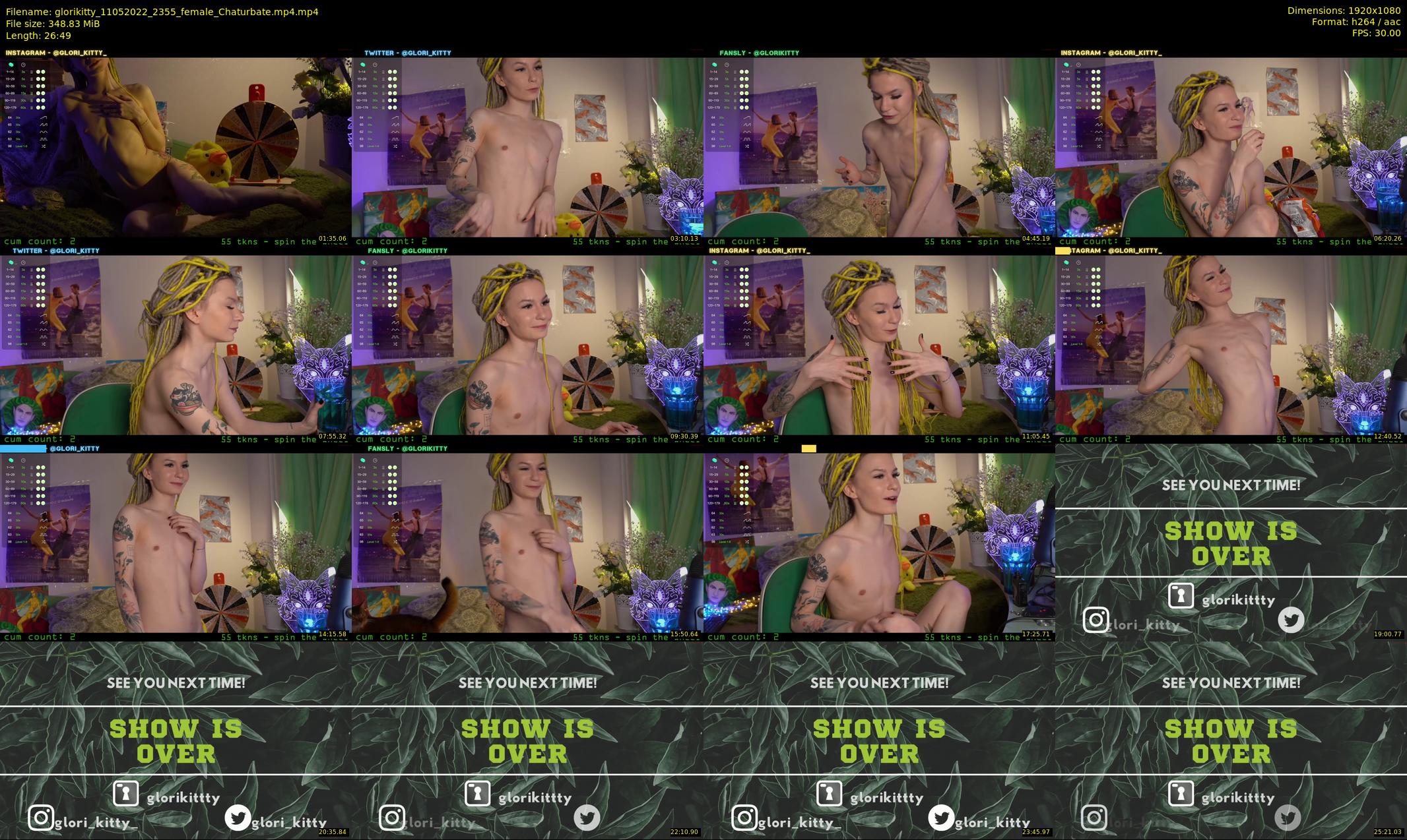 glorikitty — 27 minute Chaturbate female cam show recording, 1080p, May 11, 2022