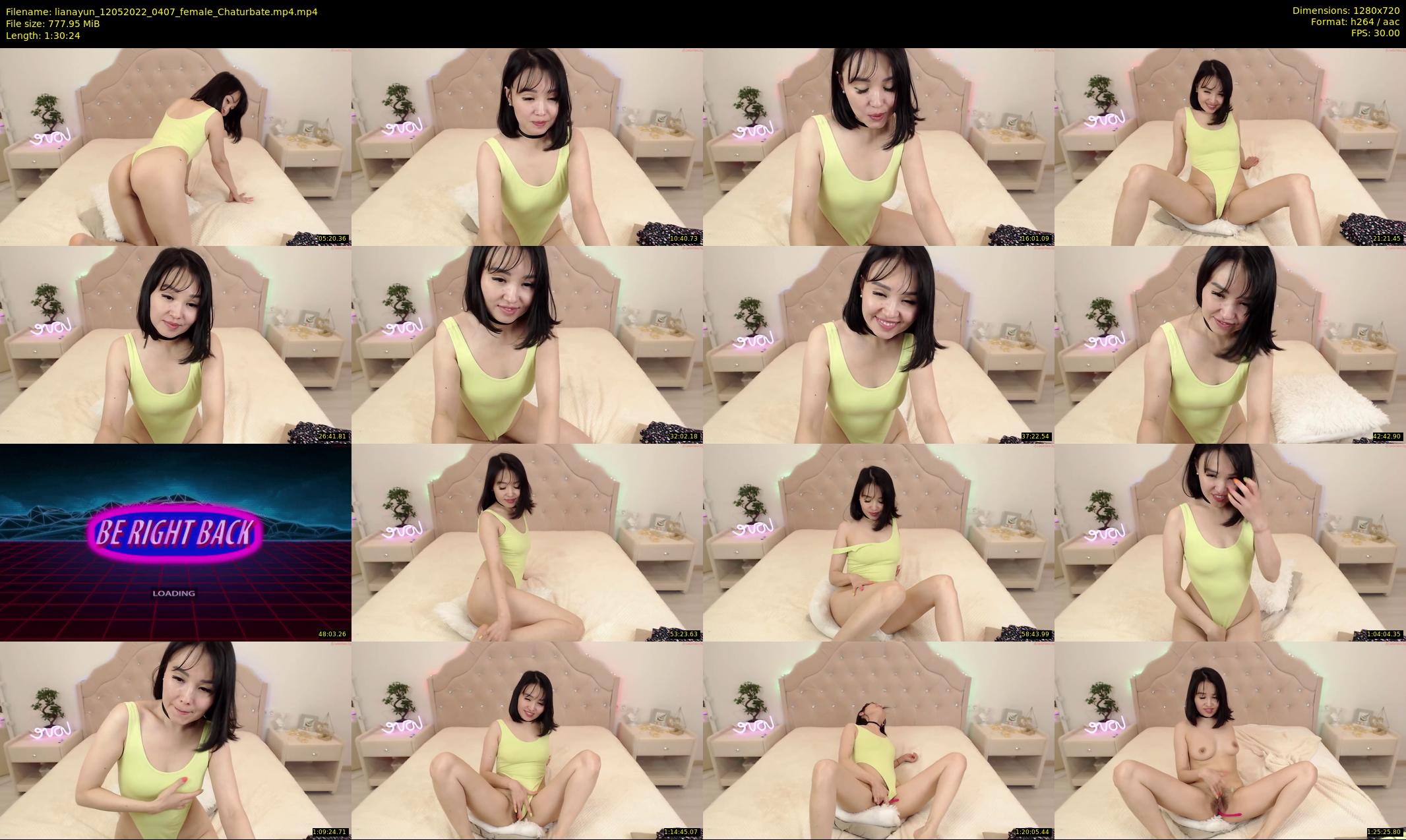 lianayun — 91 minute Chaturbate female cam show recording, 720p, May 12, 2022