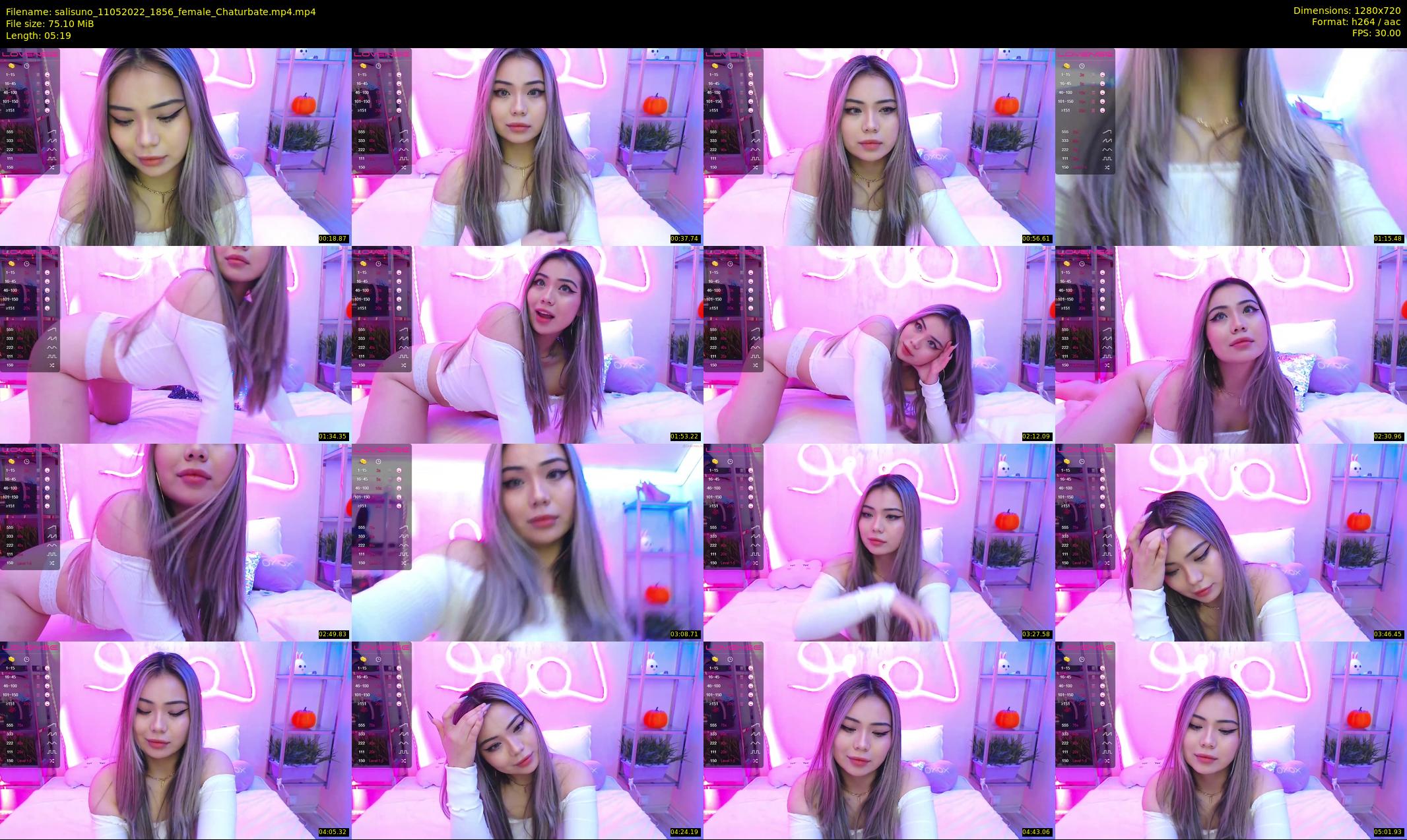 salisuno — 6 minute Chaturbate female cam show recording, 720p, May 11, 2022