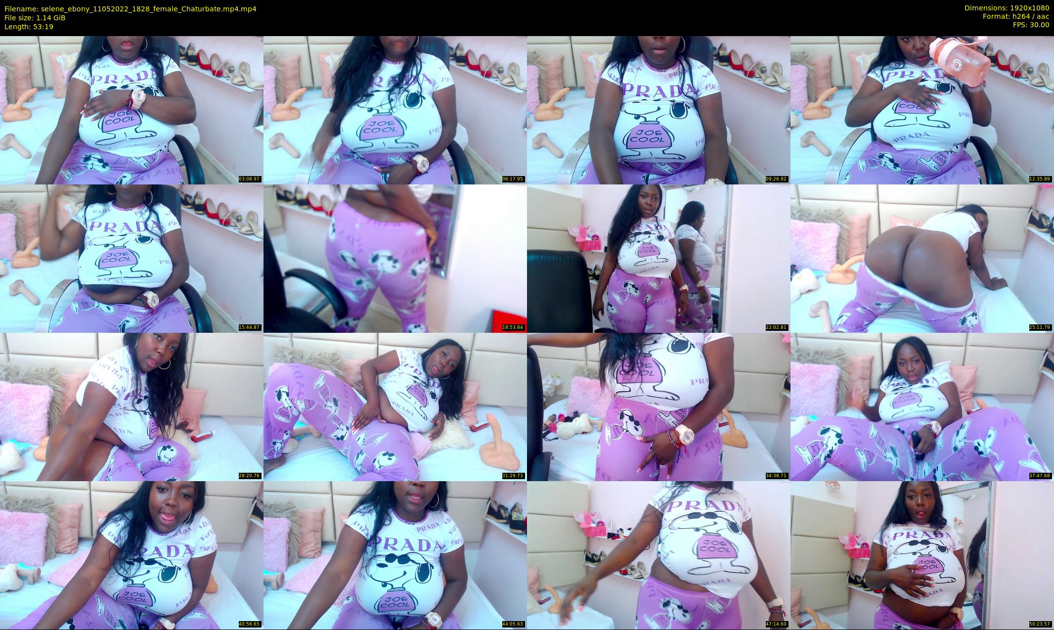 selene_ebony — 54 minute Chaturbate female cam show recording, 1080p, May 11, 2022