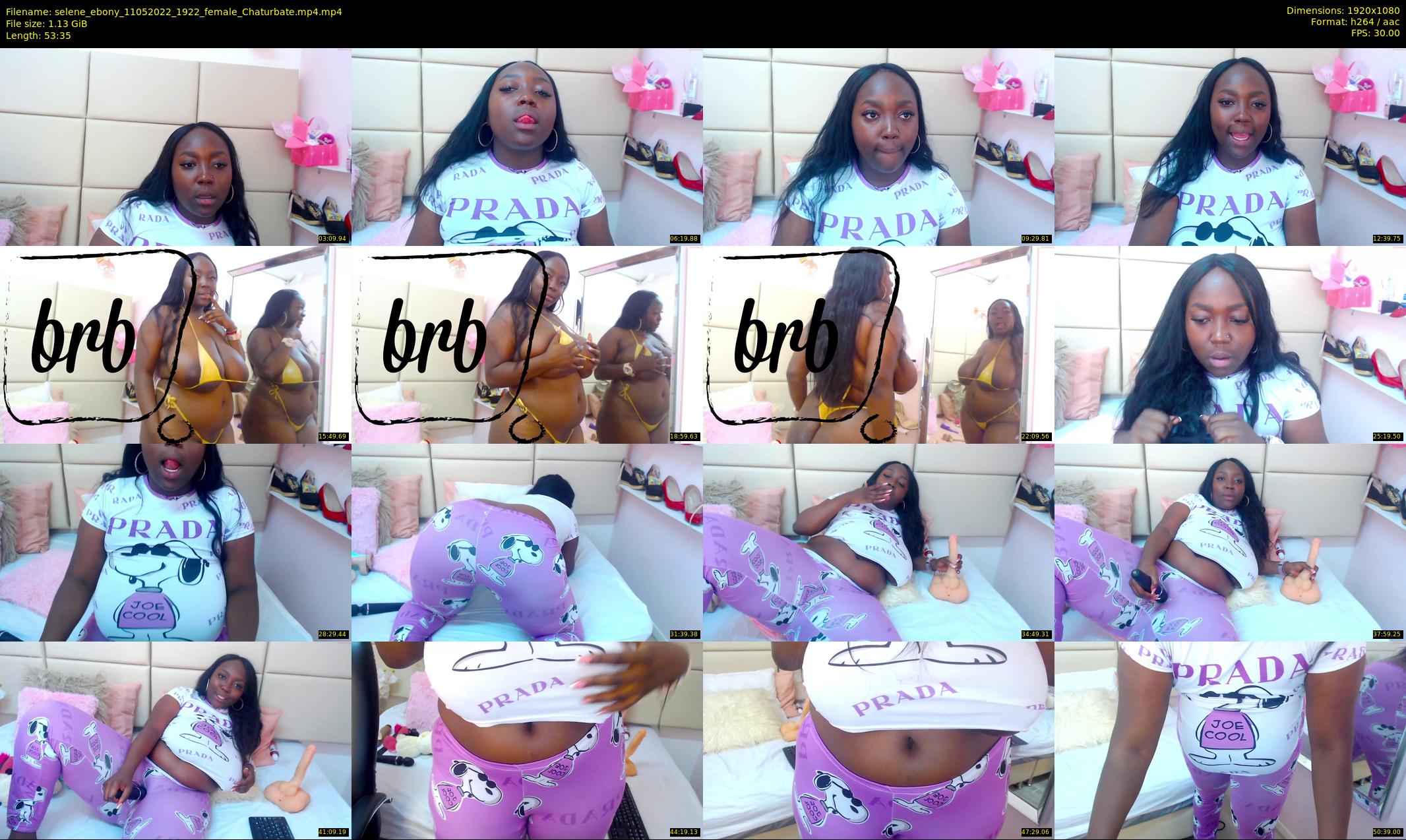 selene_ebony — 54 minute Chaturbate female cam show recording, 1080p, May 11, 2022