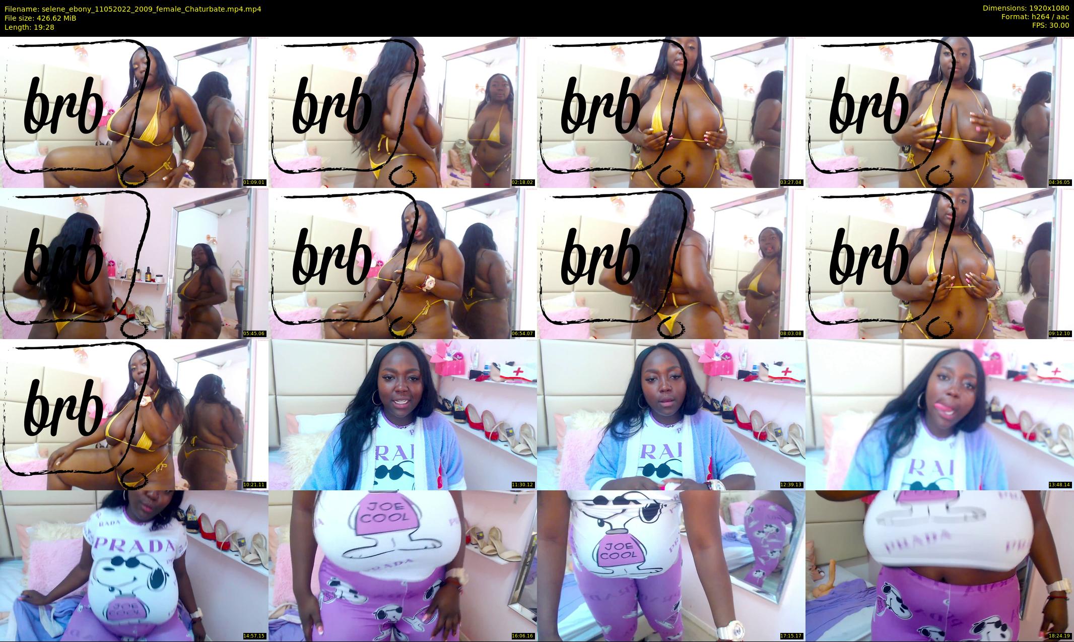 selene_ebony — 20 minute Chaturbate female cam show recording, 1080p, May 11, 2022