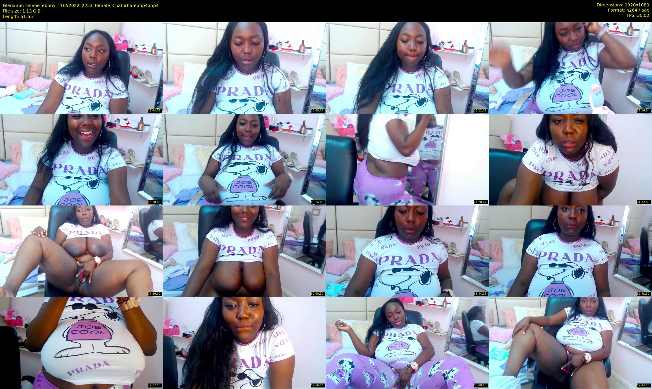 selene_ebony — 52 minute Chaturbate female cam show recording, 1080p, May 11, 2022