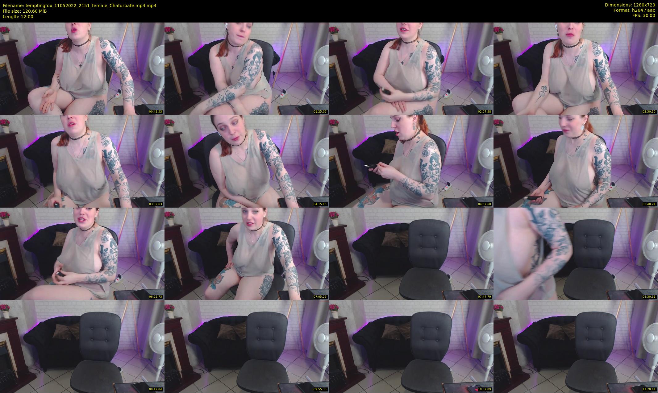 temptingfox — 12 minute Chaturbate female cam show recording, 720p, May 11, 2022