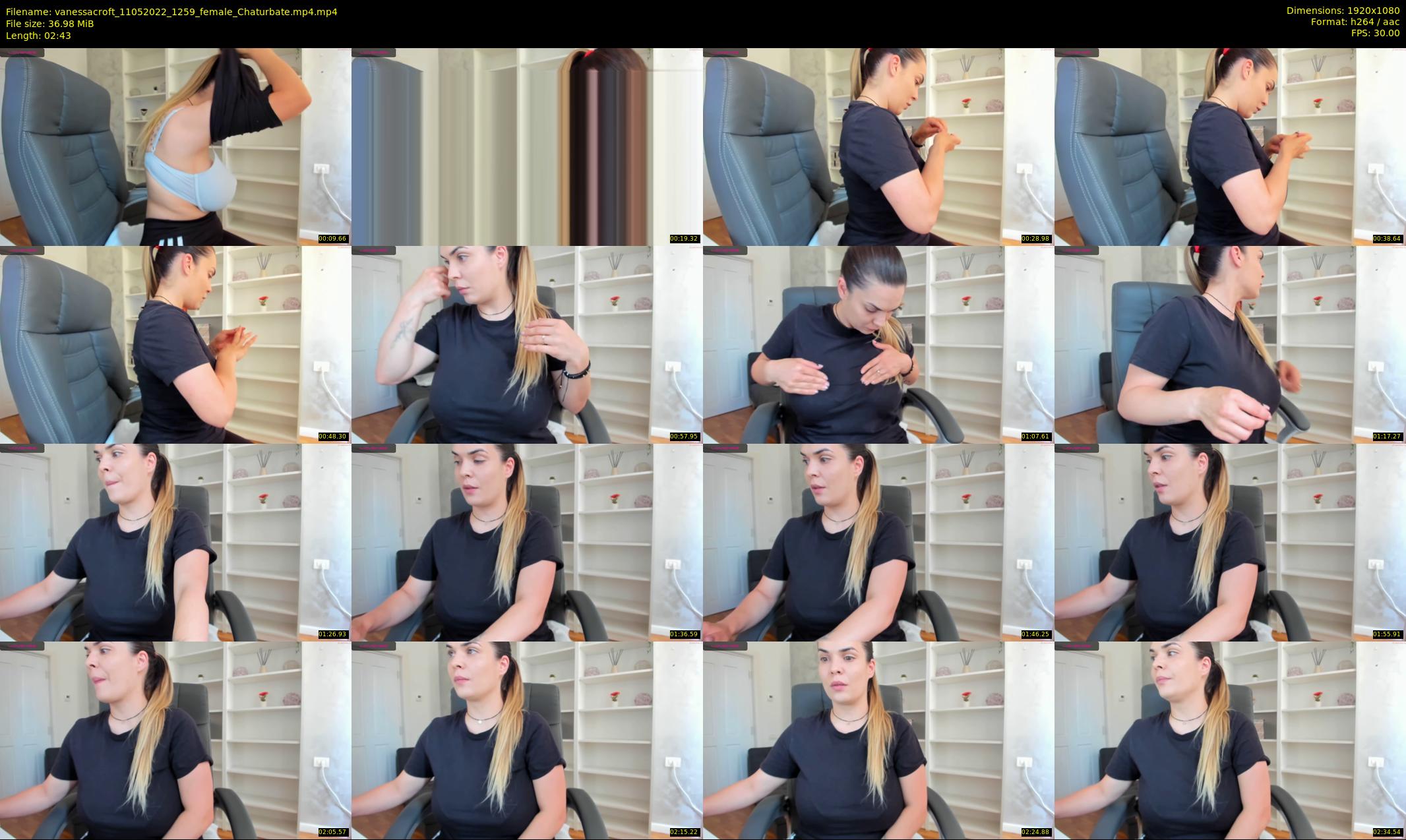 vanessacroft — 3 minute Chaturbate female cam show recording, 1080p, May 11, 2022