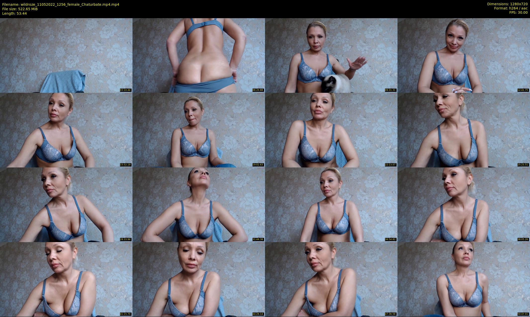 wildroze — 54 minute Chaturbate female cam show recording, 720p, May 11, 2022