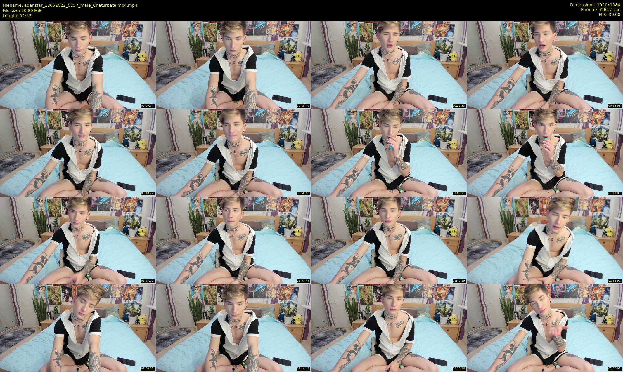 adanstar — 3 minute Chaturbate male cam show recording, 1080p, May 13, 2022