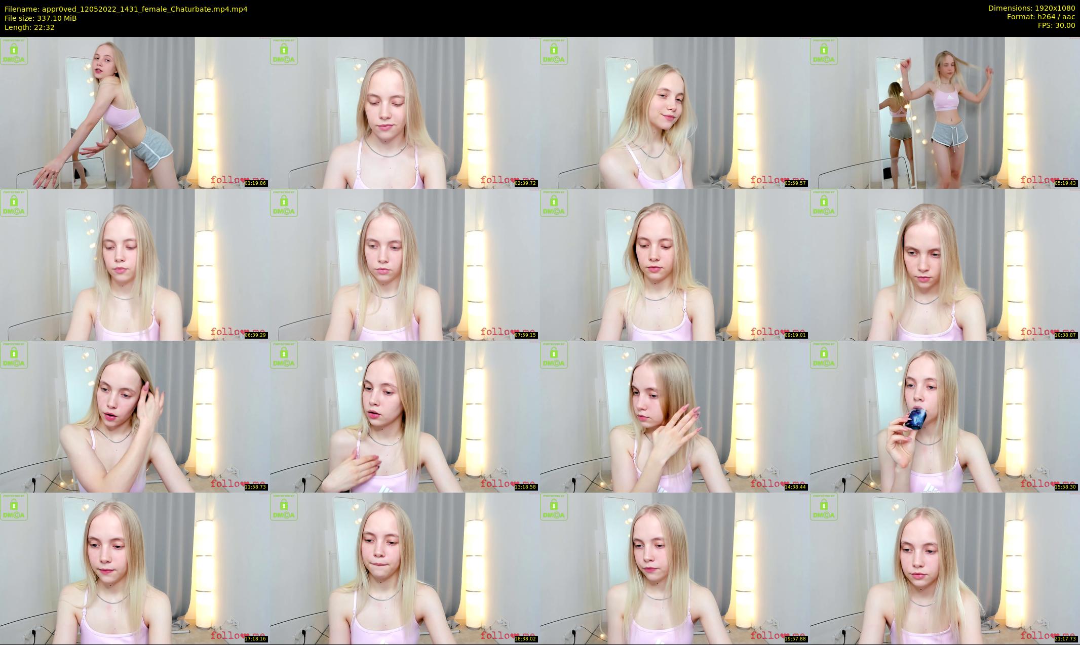 appr0ved — 23 minute Chaturbate female cam show recording, 1080p, May 12, 2022