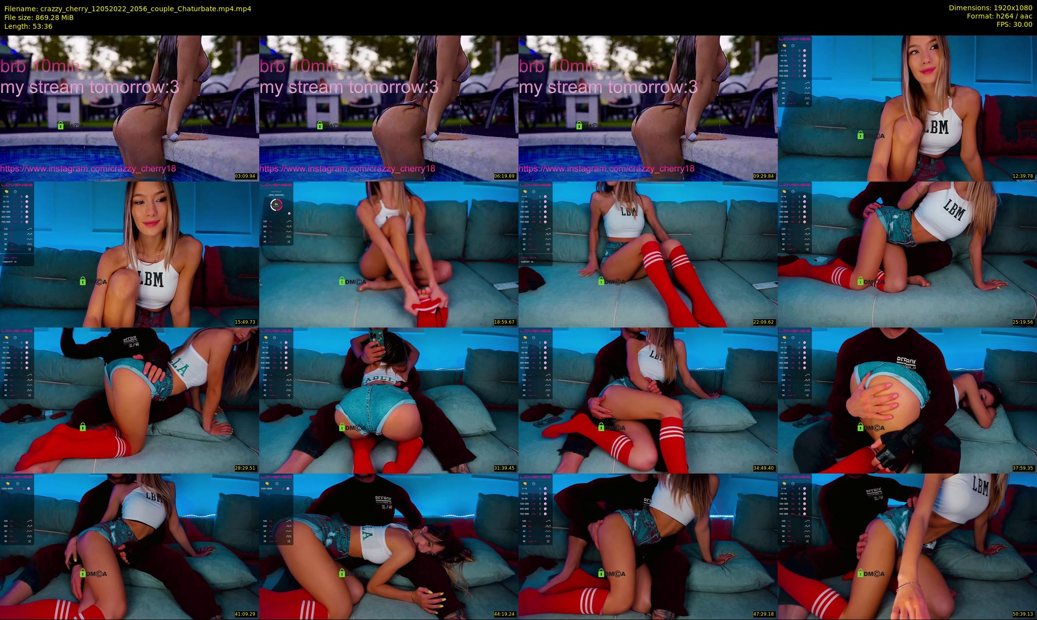 crazzy_cherry — 54 minute Chaturbate female cam show recording, 1080p, May 12, 2022