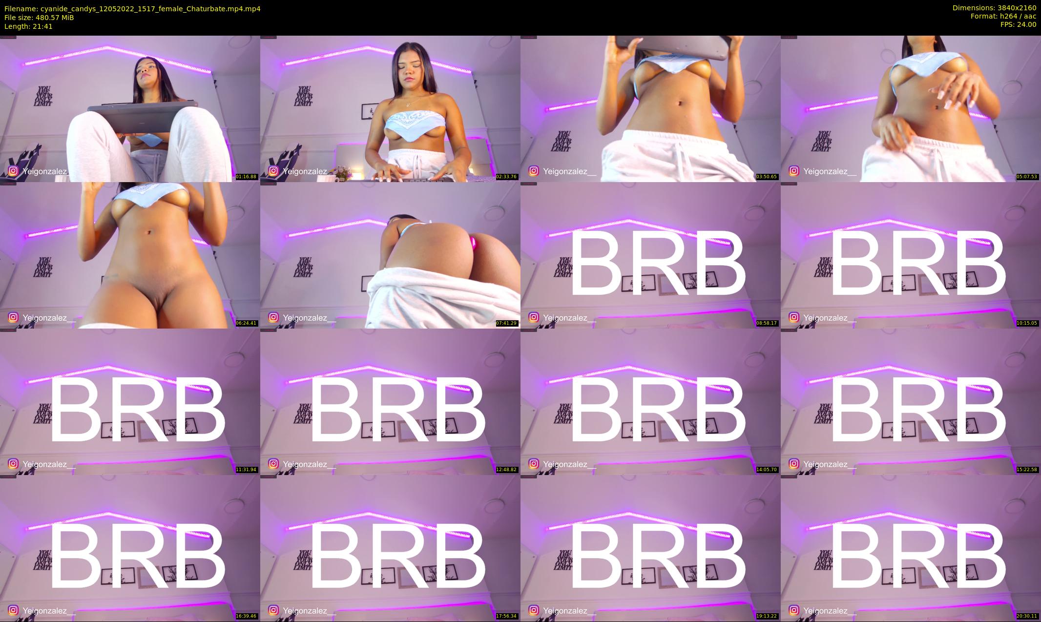 cyanide_candys — 22 minute Chaturbate female cam show recording, 4K, May 12, 2022