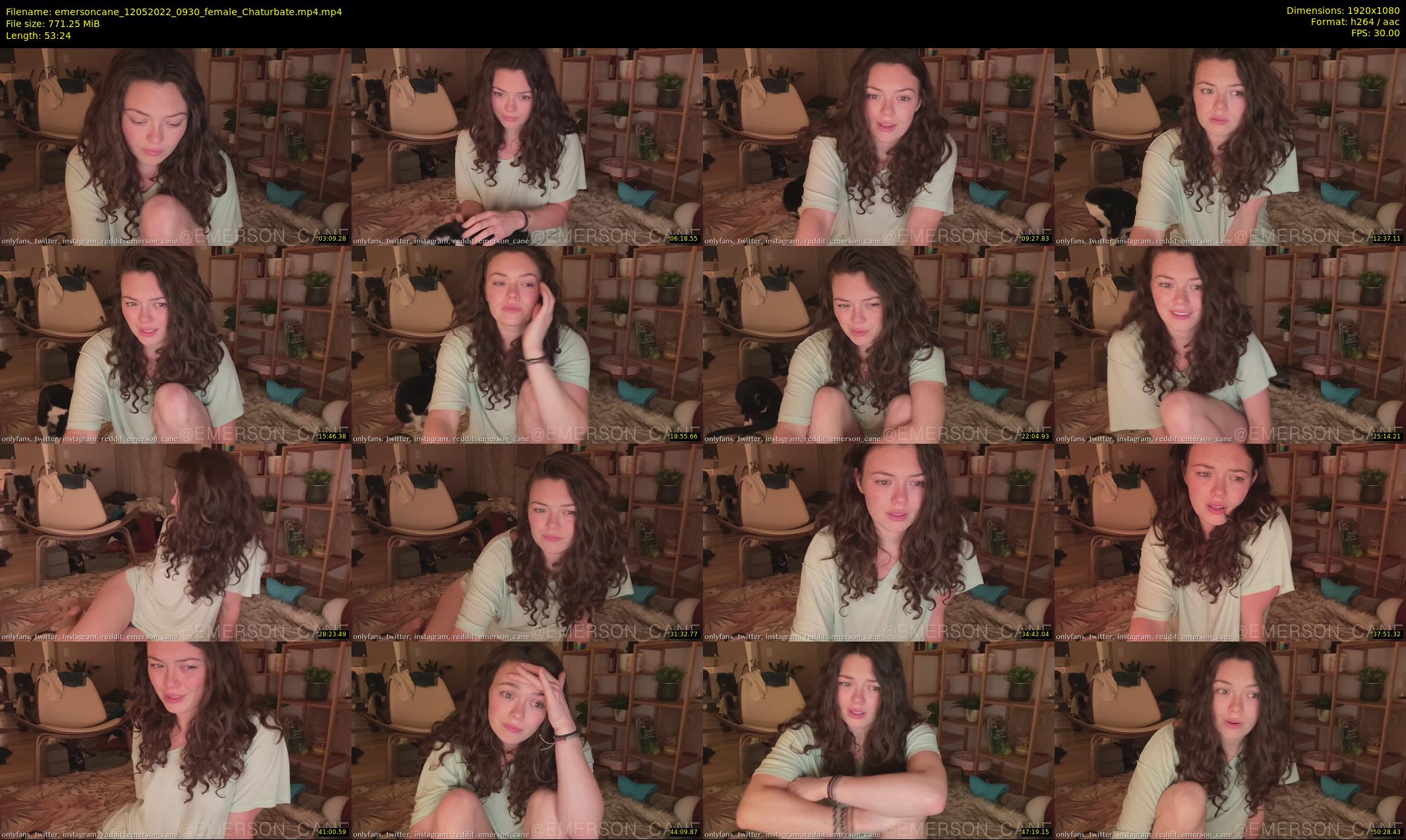 emersoncane — 54 minute Chaturbate female cam show recording, 1080p, May 12, 2022