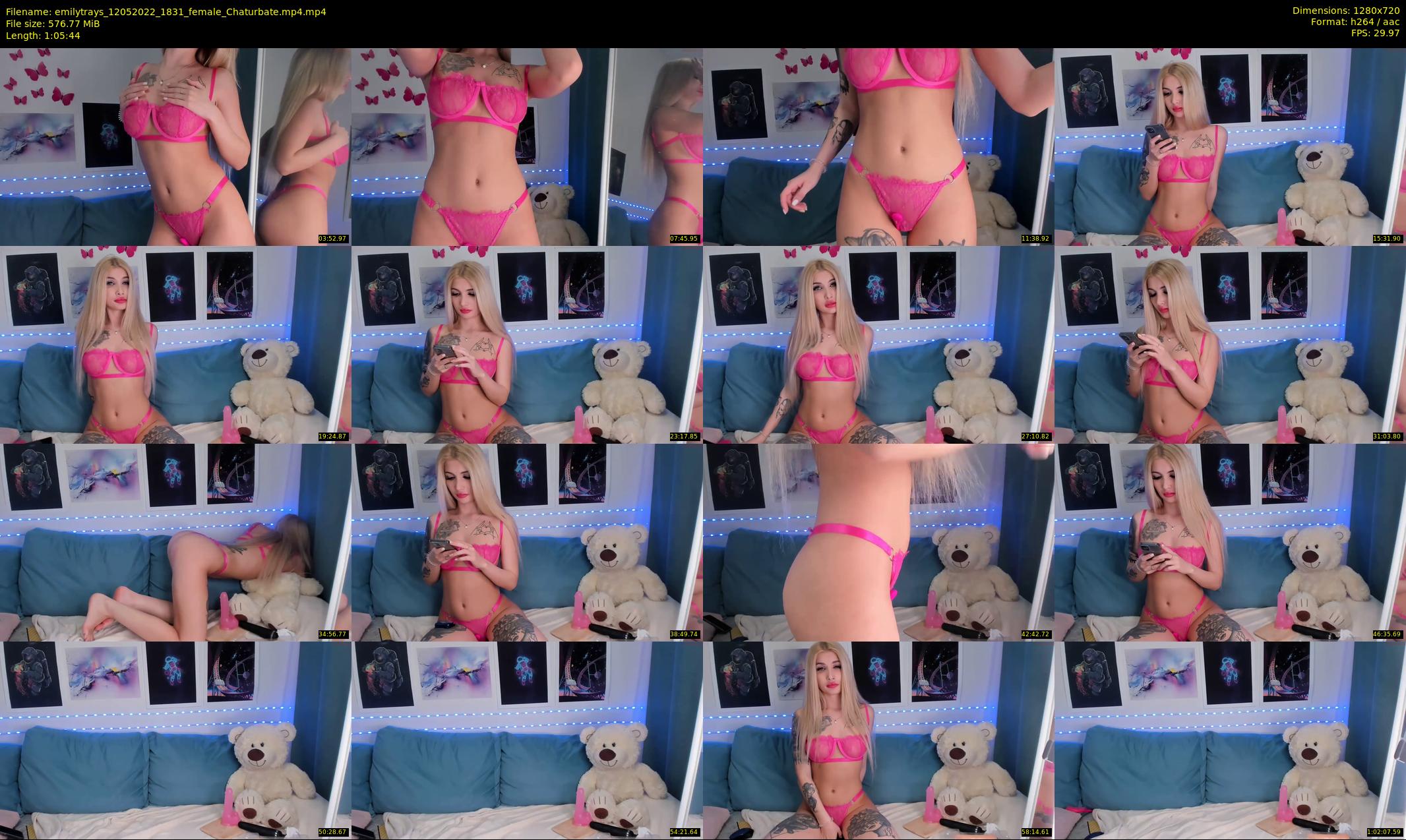 emilytrays — 66 minute Chaturbate female cam show recording, 720p, May 12, 2022