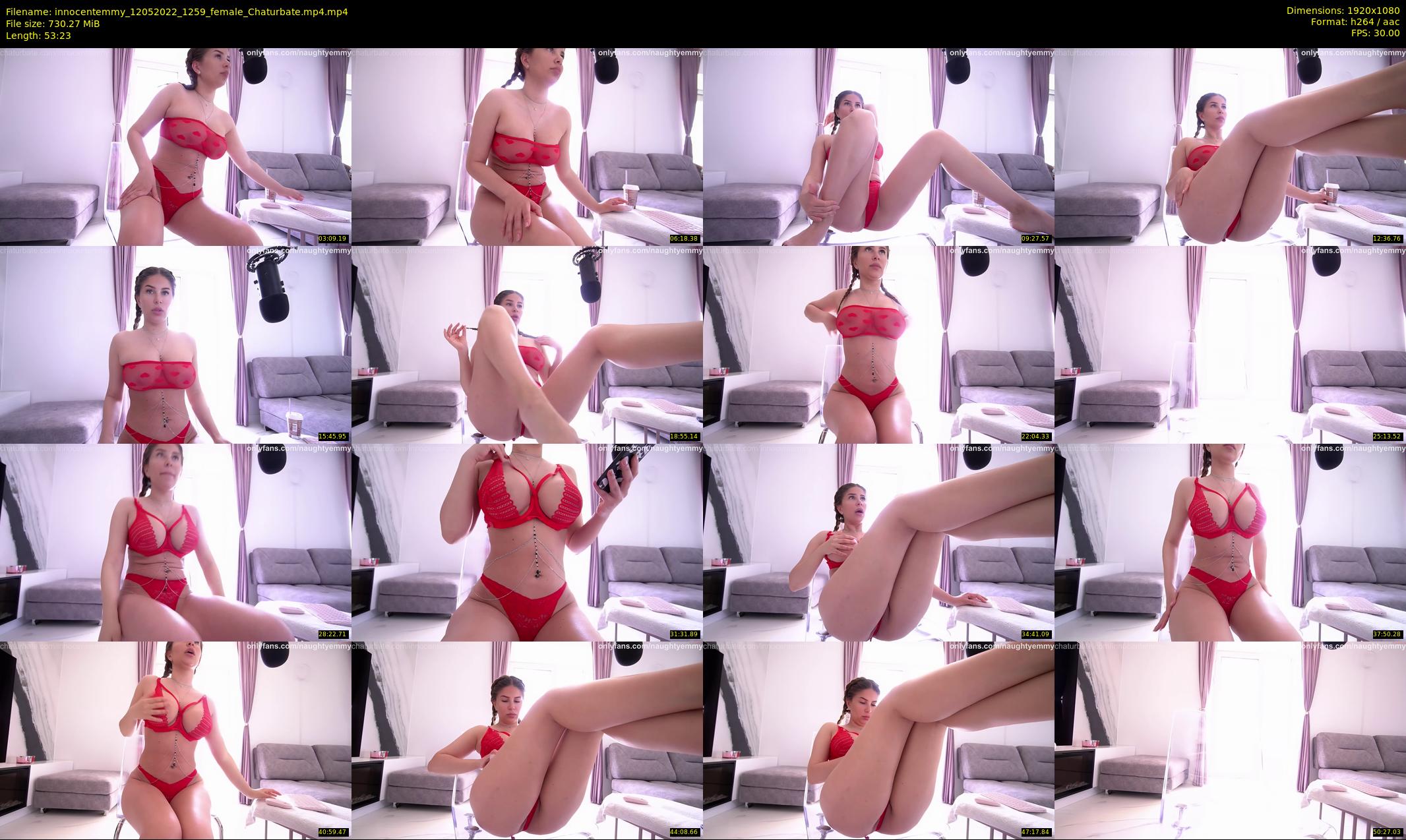 innocentemmy — 54 minute Chaturbate female cam show recording, 1080p, May 12, 2022