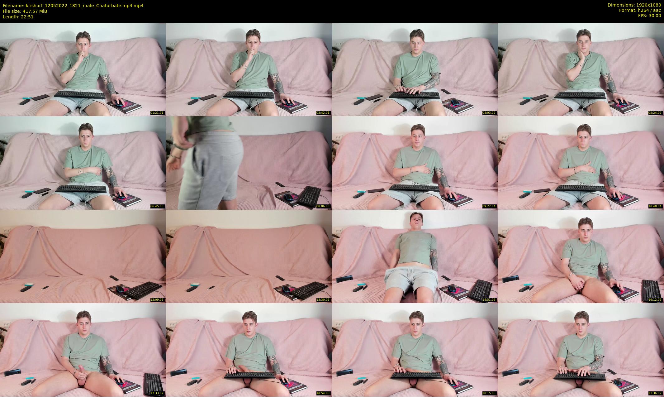 krishort — 23 minute Chaturbate male cam show recording, 1080p, May 12, 2022