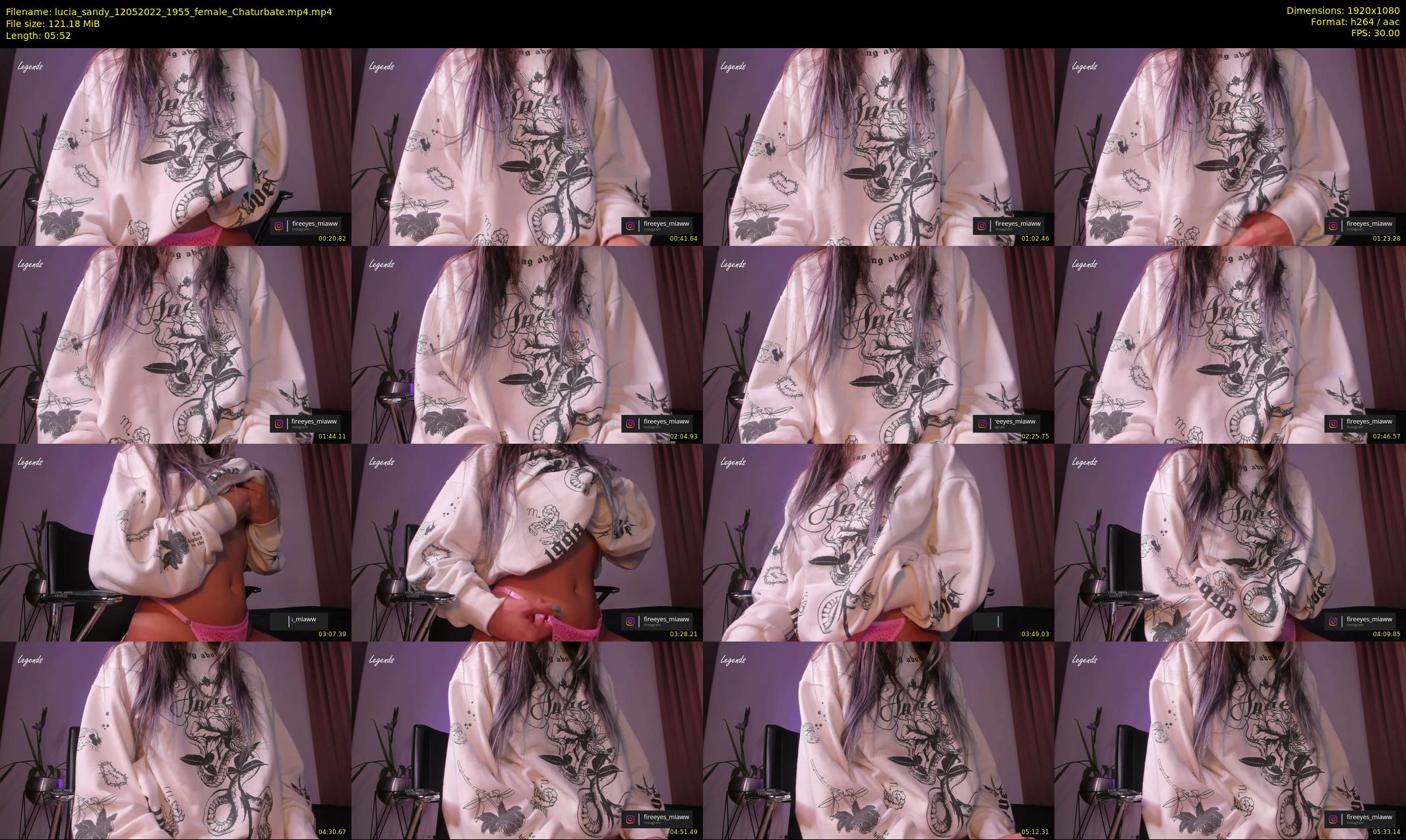 lucia_sandy — 6 minute Chaturbate female cam show recording, 1080p, May 12, 2022