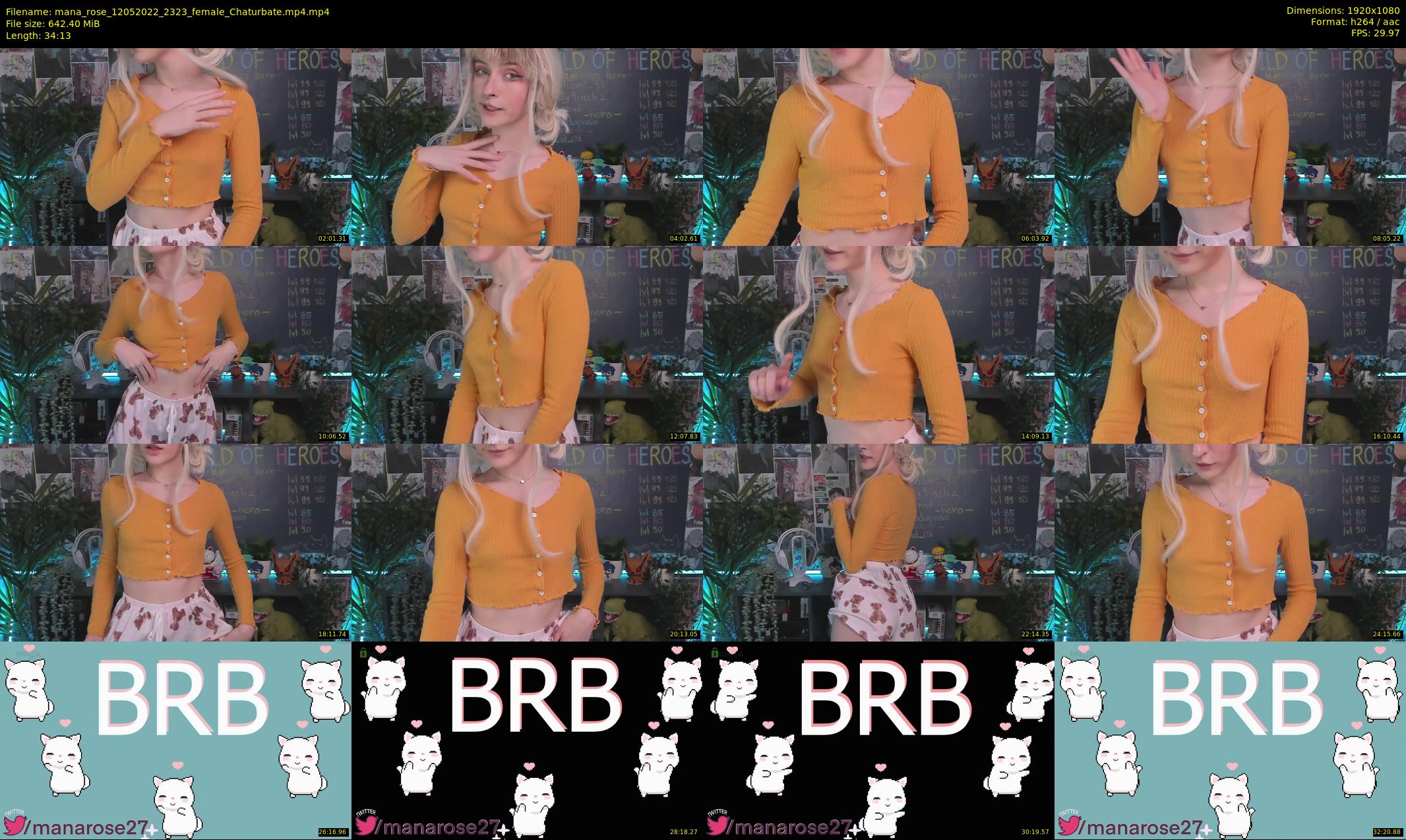 mana_rose — 35 minute Chaturbate female cam show recording, 1080p, May 12, 2022