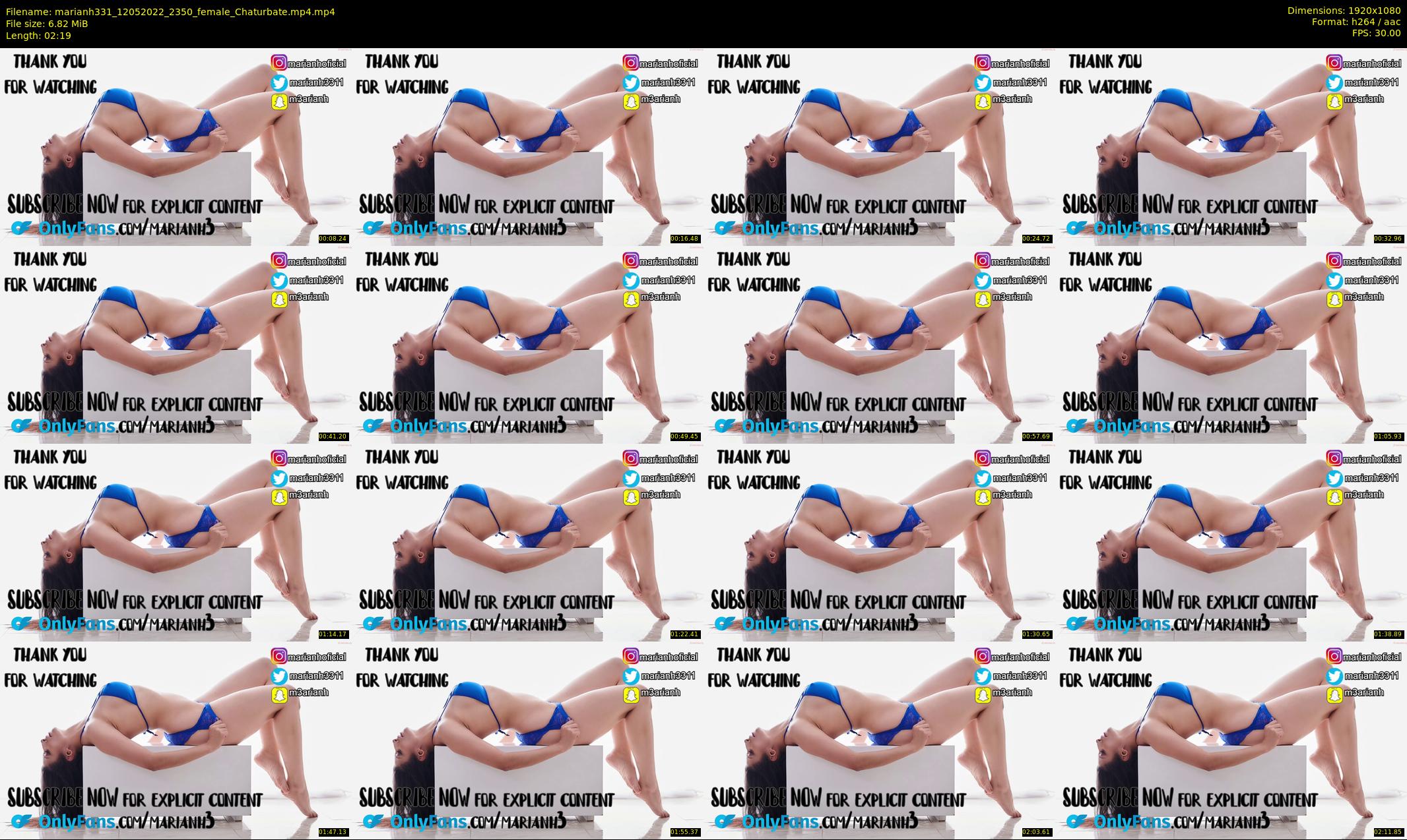 marianh331 — 3 minute Chaturbate female cam show recording, 1080p, May 12, 2022
