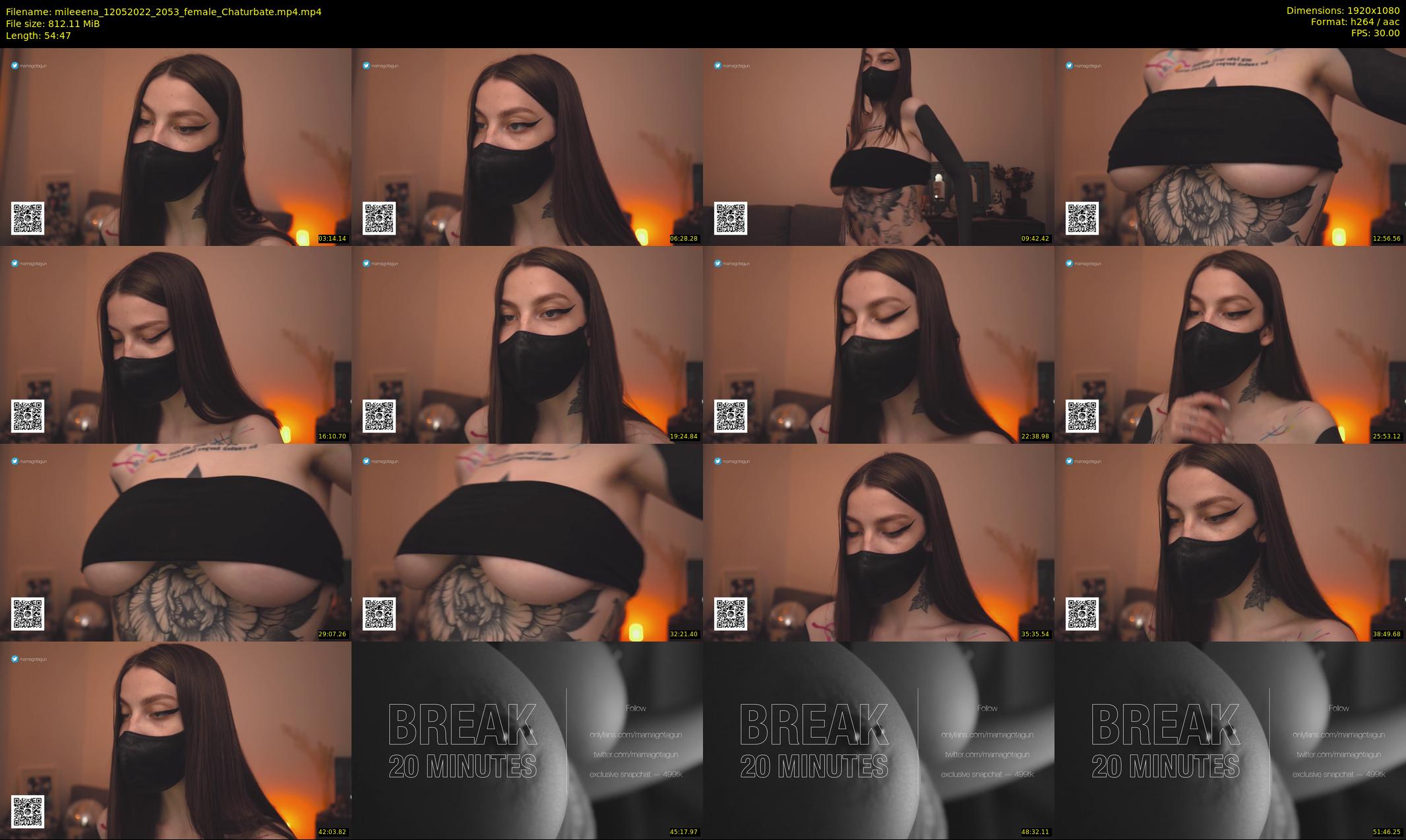 mileeena — 55 minute Chaturbate female cam show recording, 1080p, May 12, 2022
