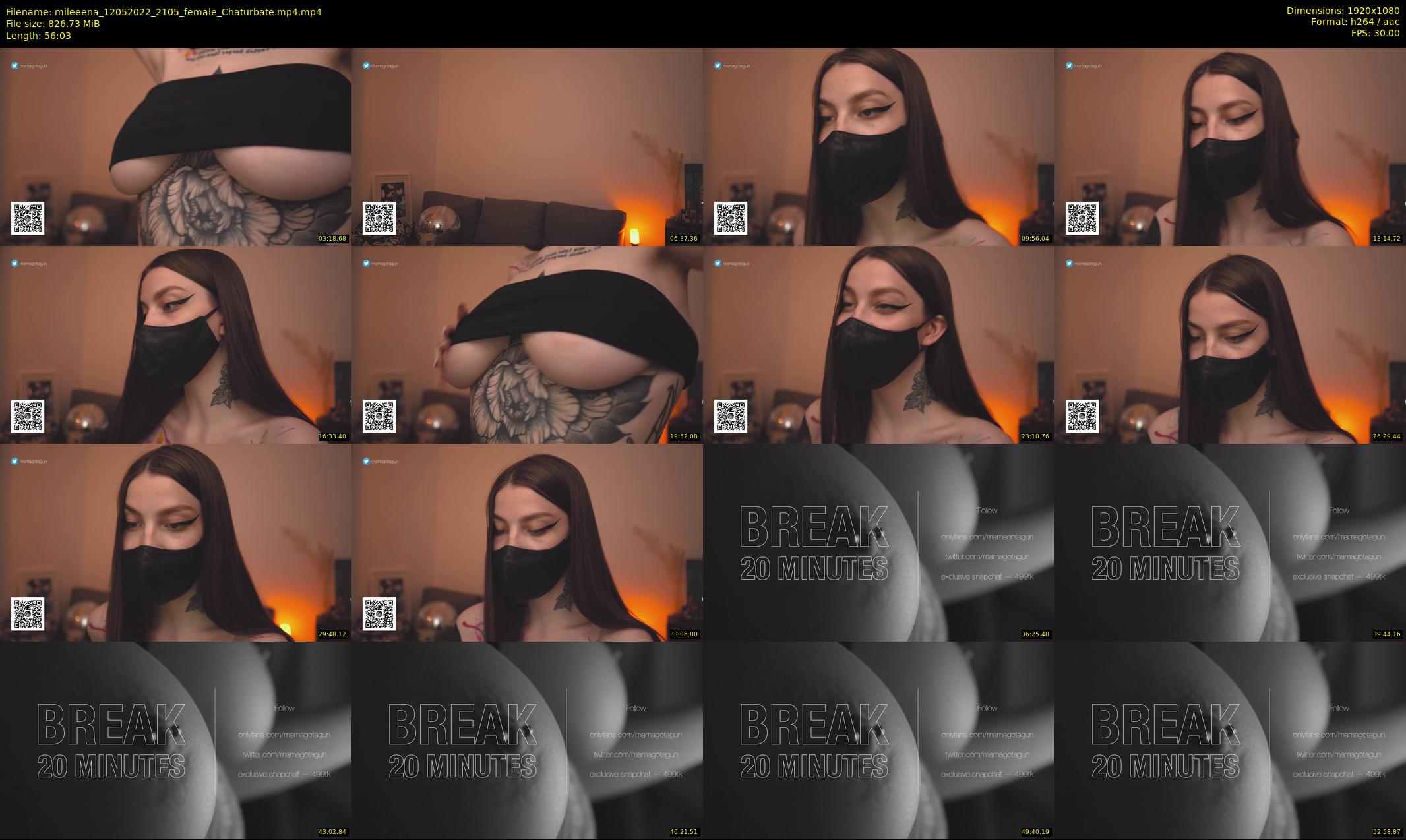 mileeena — 57 minute Chaturbate female cam show recording, 1080p, May 12, 2022