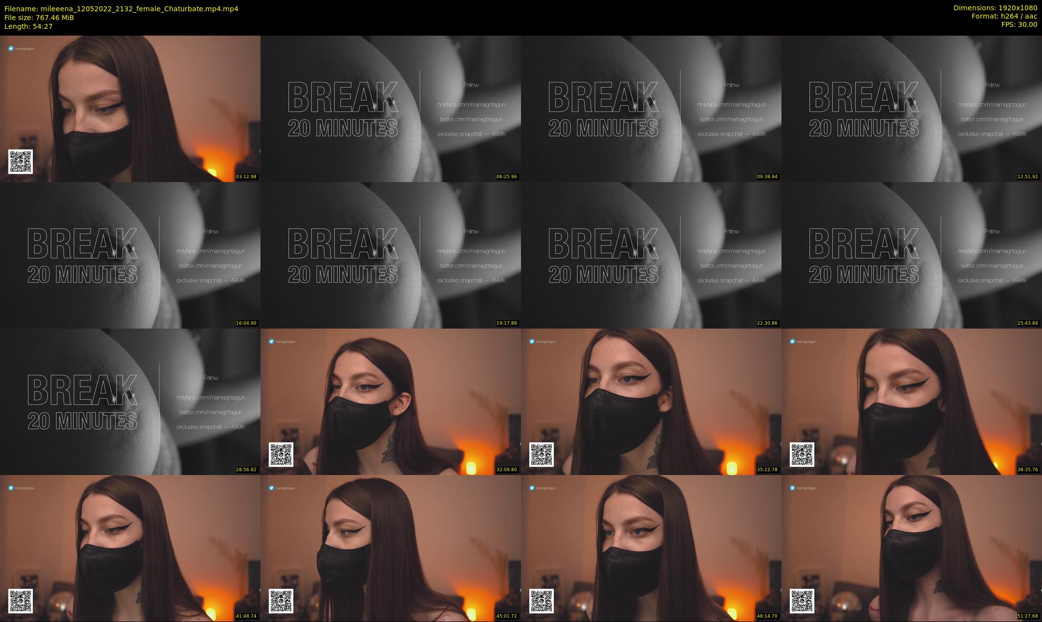mileeena — 55 minute Chaturbate female cam show recording, 1080p, May 12, 2022