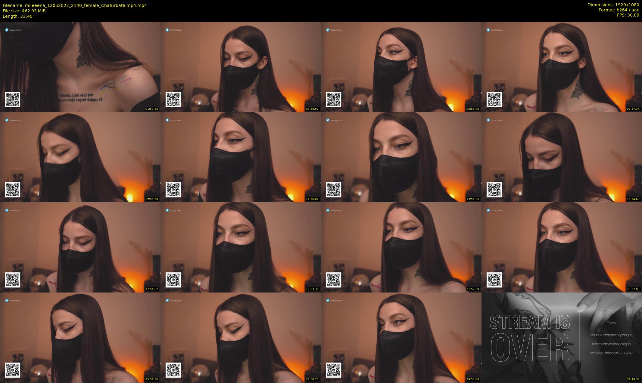 mileeena — 34 minute Chaturbate female cam show recording, 1080p, May 12, 2022
