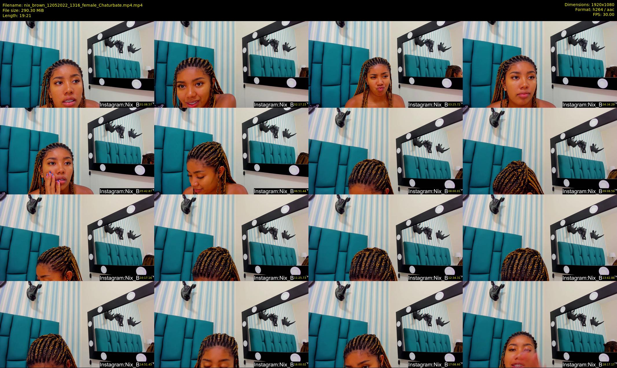 nix_brown — 20 minute Chaturbate female cam show recording, 1080p, May 12, 2022