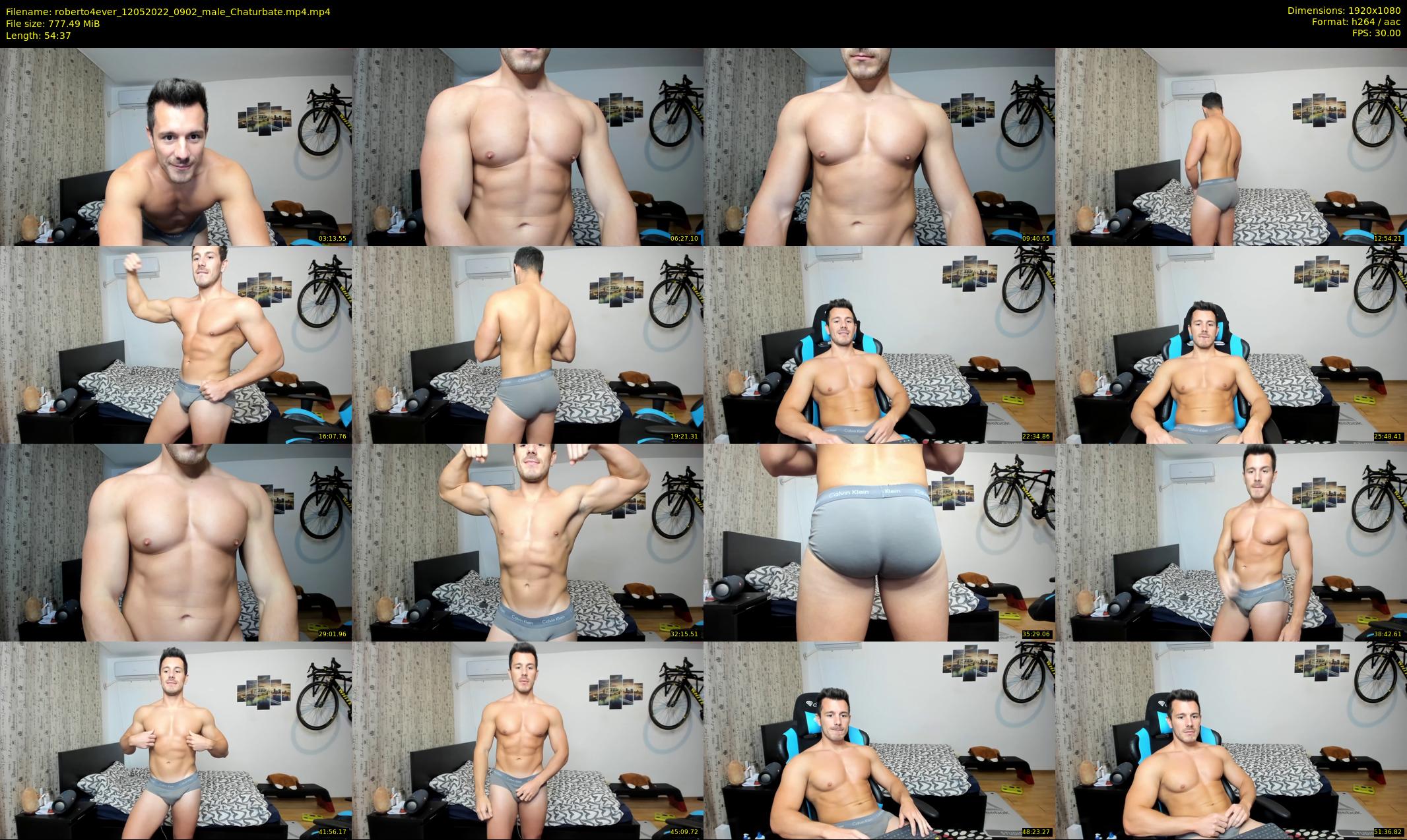 roberto4ever — 55 minute Chaturbate male cam show recording, 1080p, May 12, 2022